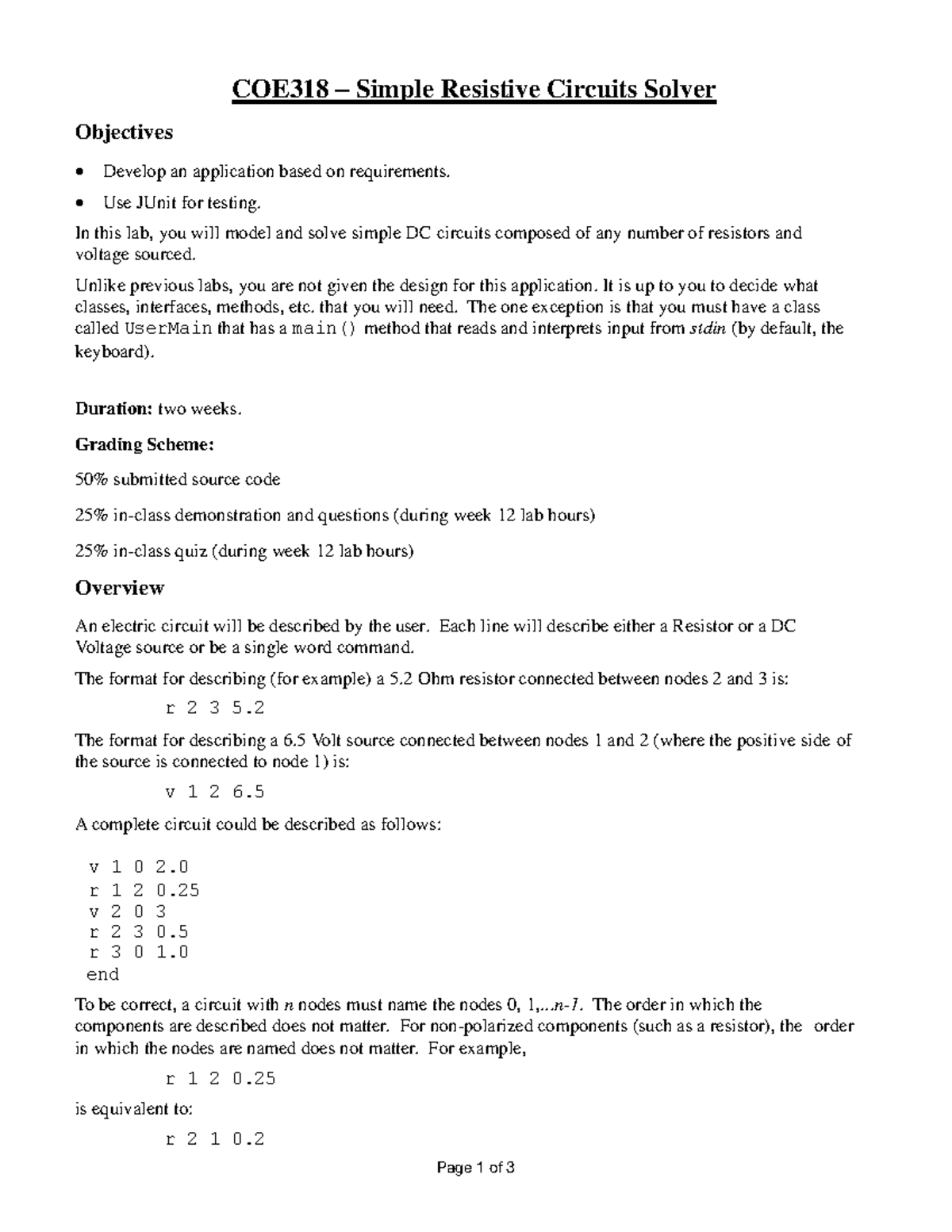 Lab7 2021 - lab 7 - Page 1 of 3 COE318 – Simple Resistive Circuits ...