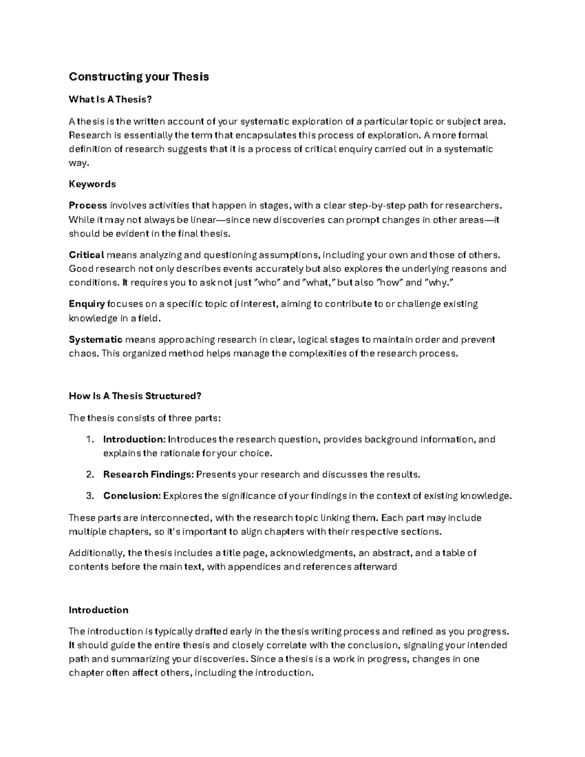 Constructing-your-Thesis - Constructing your Thesis What Is A Thesis? A ...