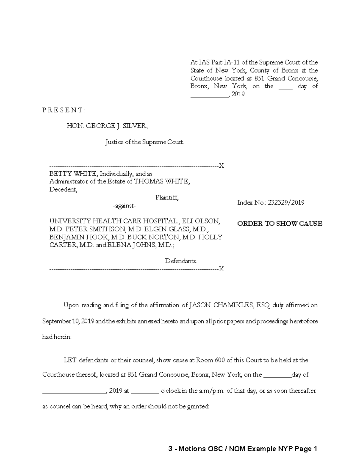 3 OSC Example LEXTURE MATERIAL FOR MOTION PRACTIV At IAS Part IA11