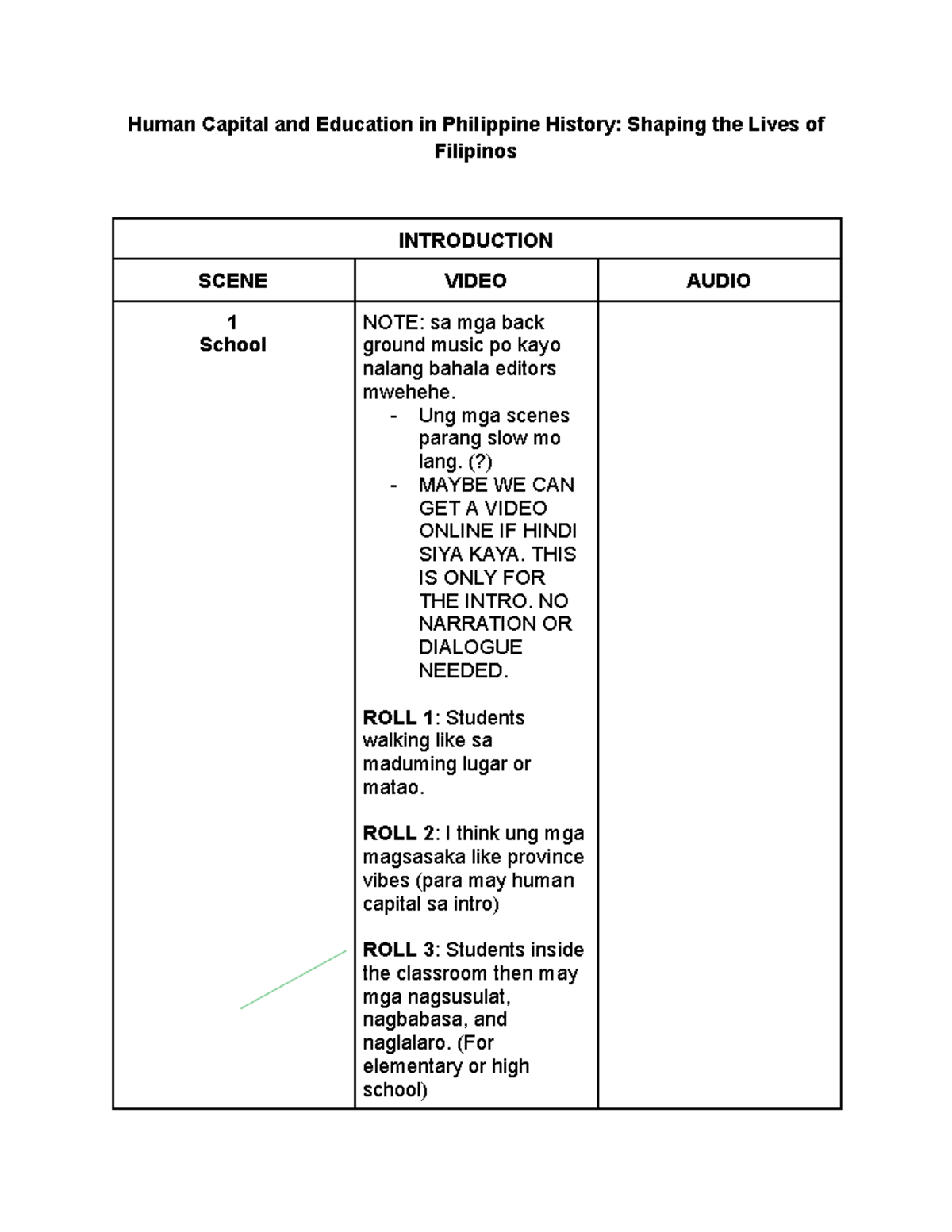 Documentary Script 2ND - Human Capital and Education in Philippine ...