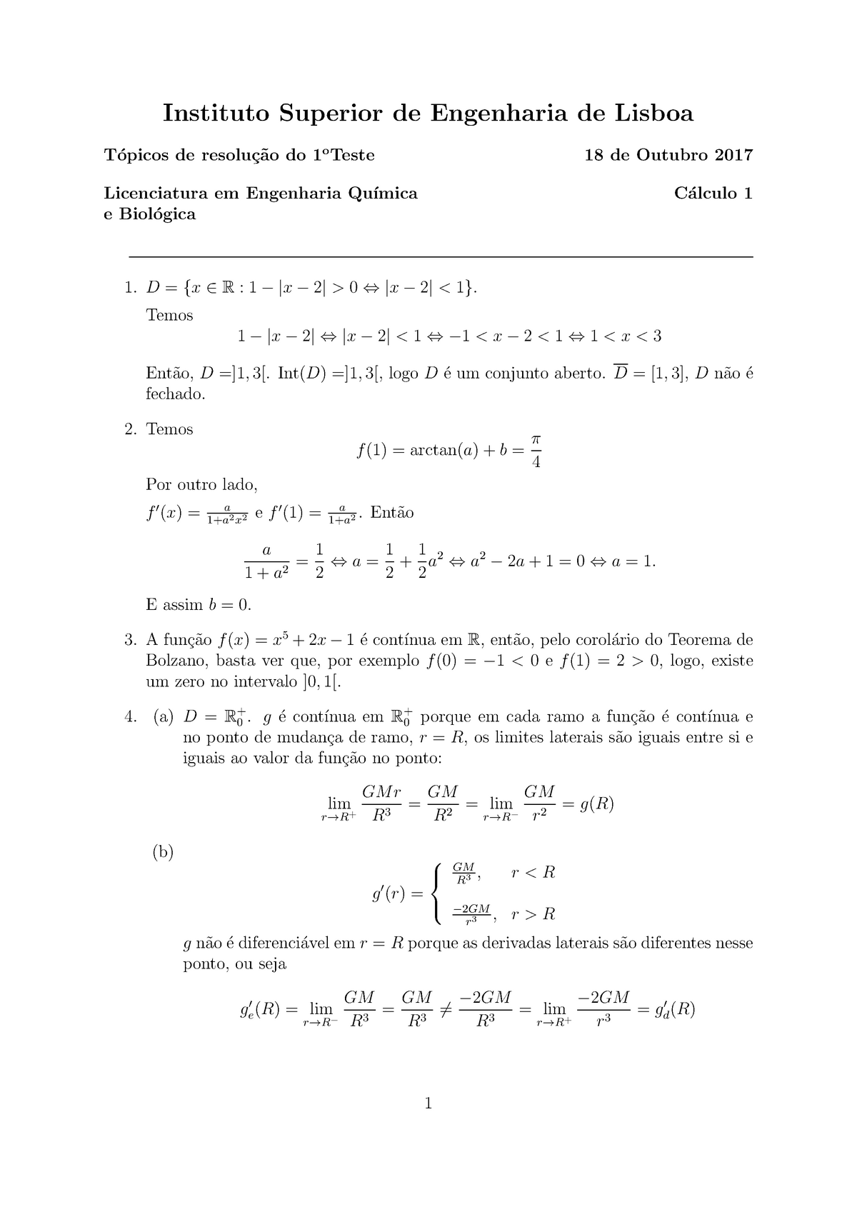 Prova 18 Outubro 2017, Respostas - Instituto Superior De Engenharia De ...