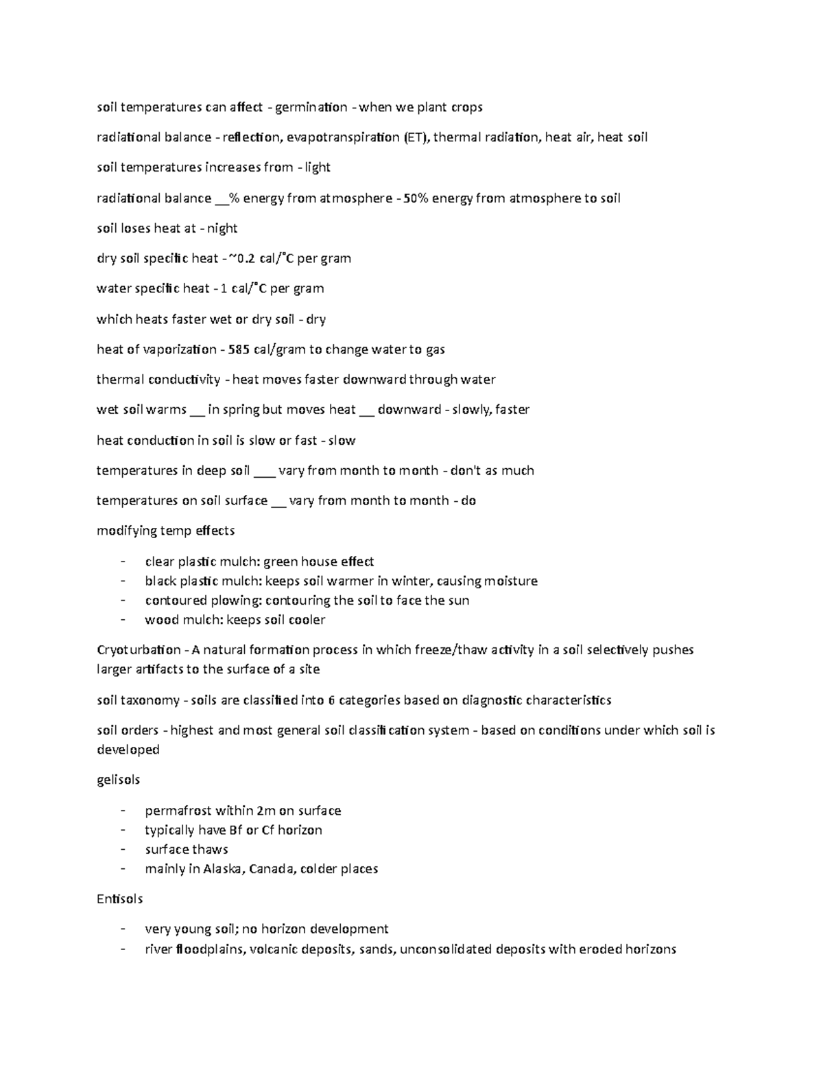 Soil science exam 2 review soil temperatures can affect germination