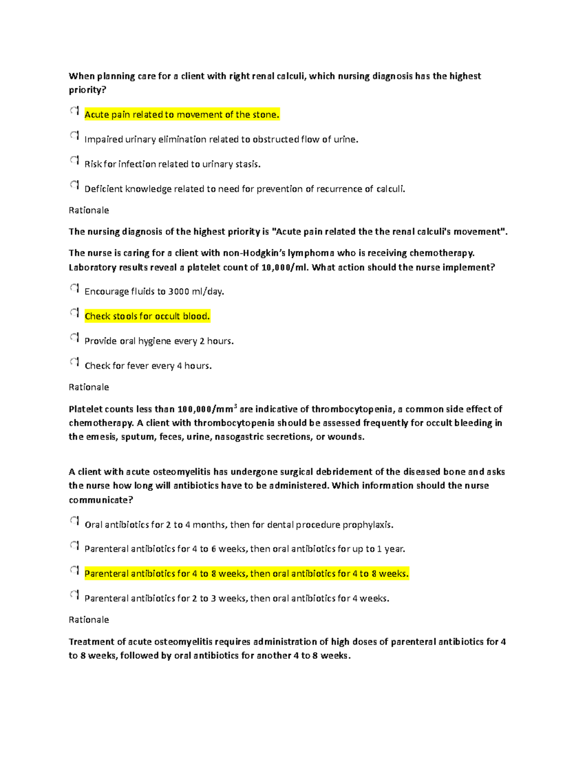 266 hesi study - Medical surgical - When planning care for a client ...