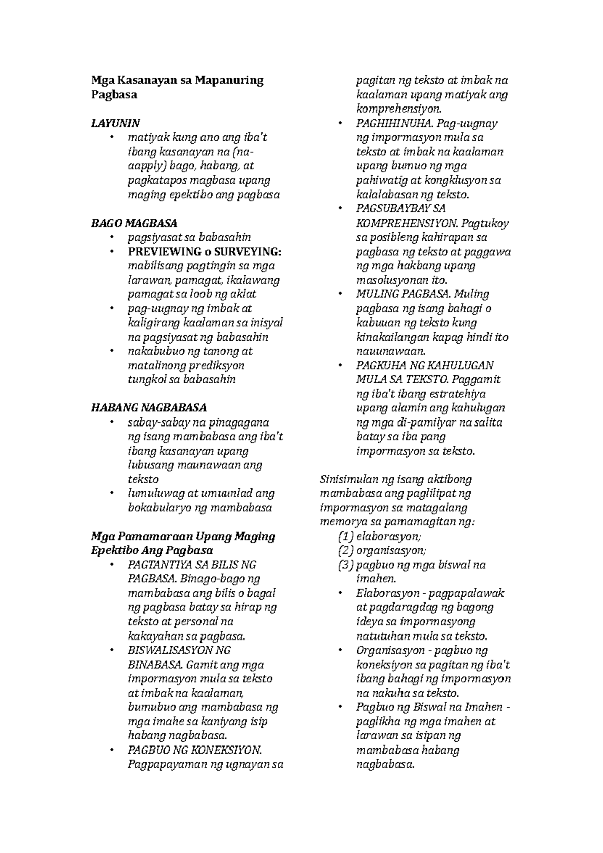 Pagbasa at Pagsuri ng Iba't Ibang Teksto Tungo sa Pananaliksik - Mga ...