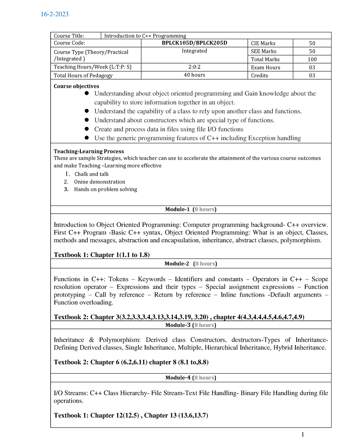 Bplck 105D - Hsl - Course Title: Introduction to C++ Programming Course ...