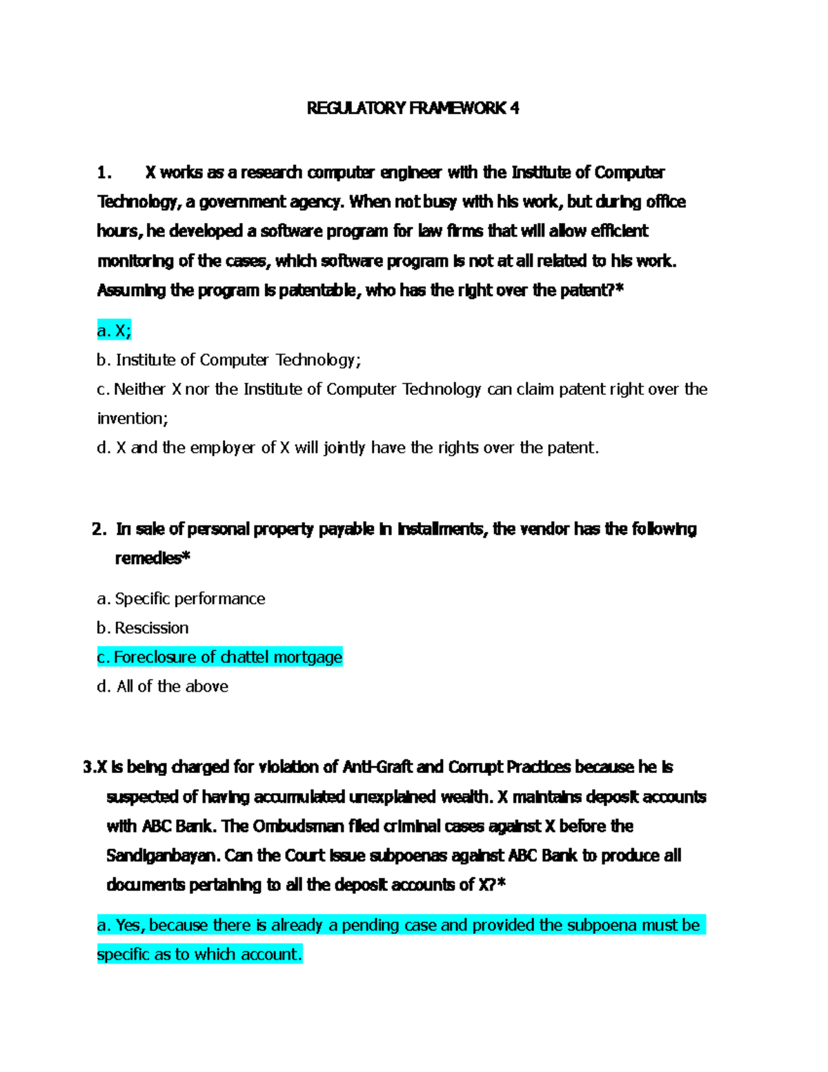 Regulatory Framework 4 - REGULATORY FRAMEWORK 4 X works as a research ...