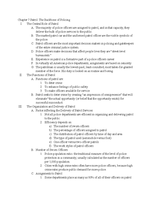 CJ 204 Chapter 5 - Summary The Police in America: an Introduction ...