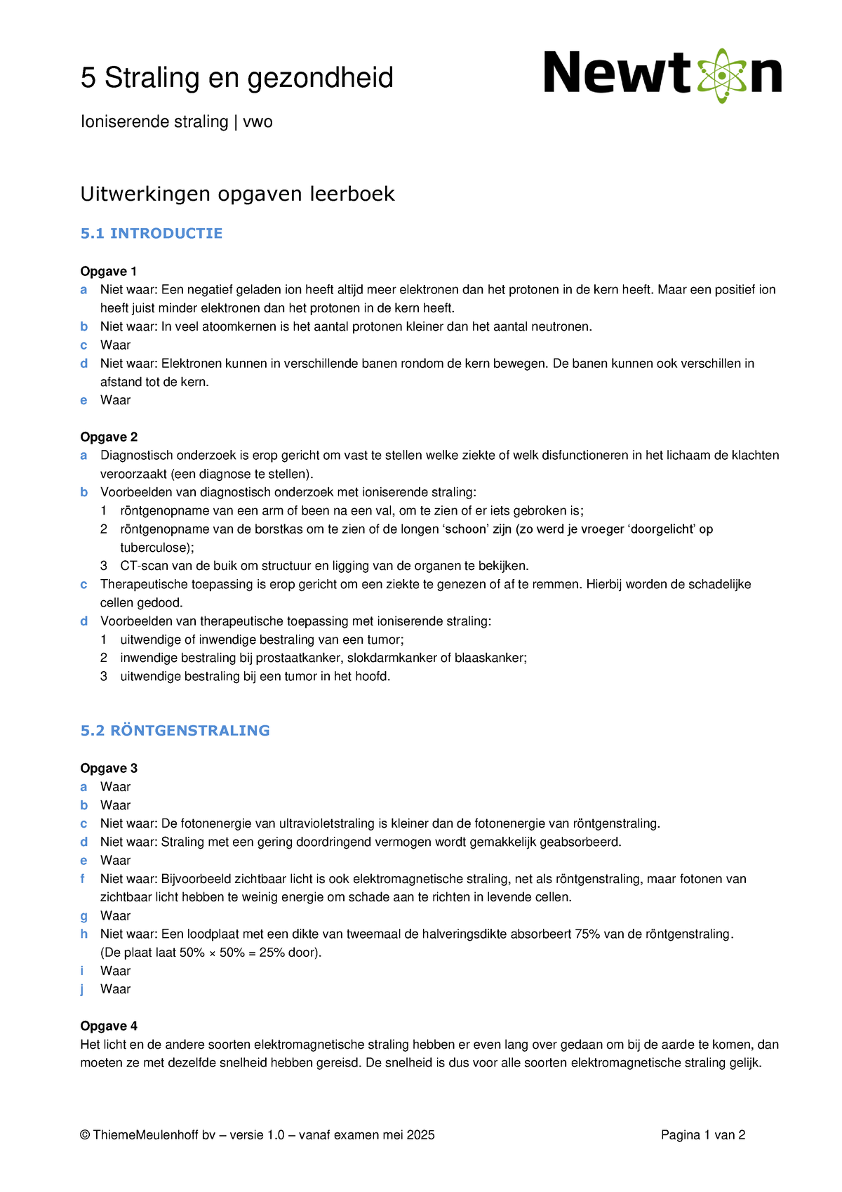 S NV 05 Uitwerkingen - Uitwerkingen Opgaven Leerboek 5 INTRODUCTIE ...