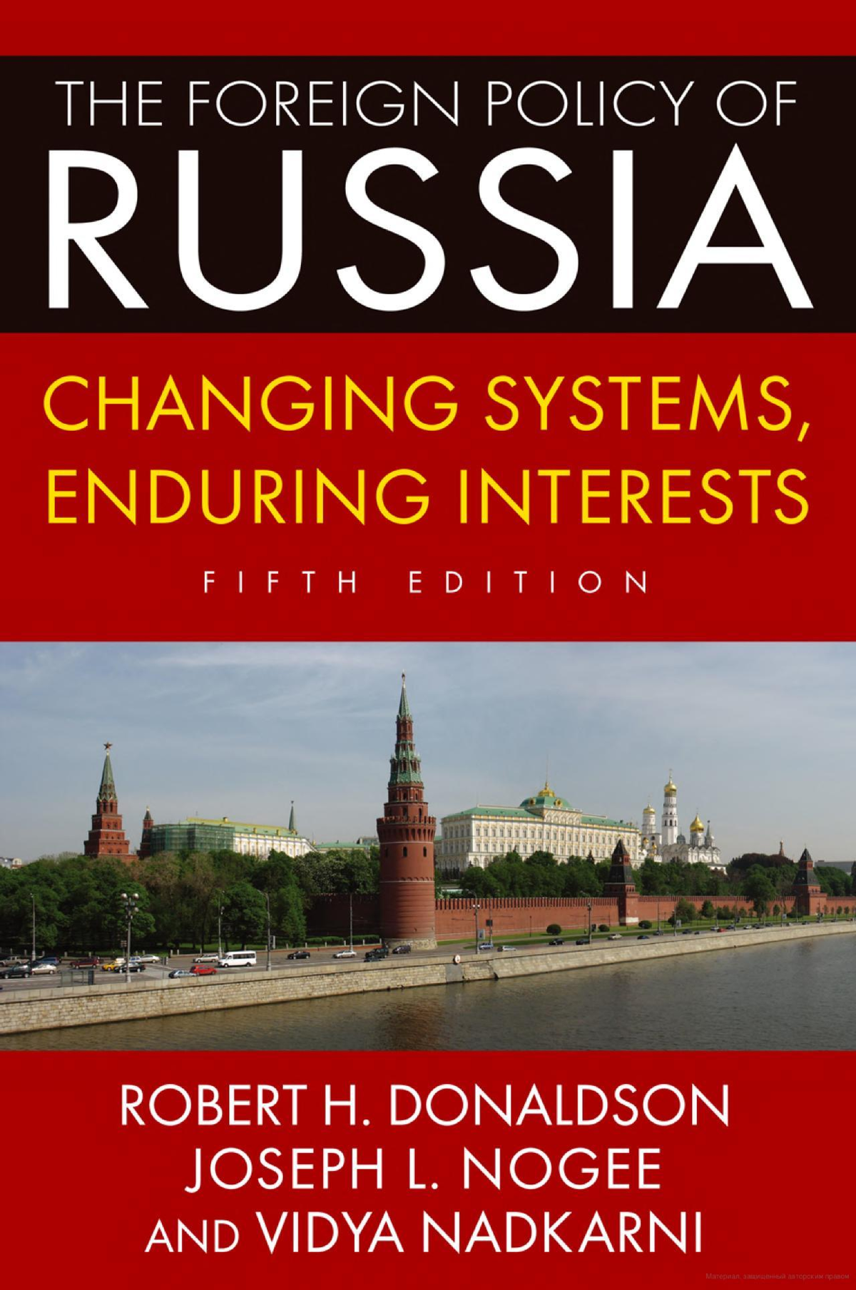 01 Donaldson R, Nogee J 2015 The Tsarist Roots of Russia’s Foreign ...
