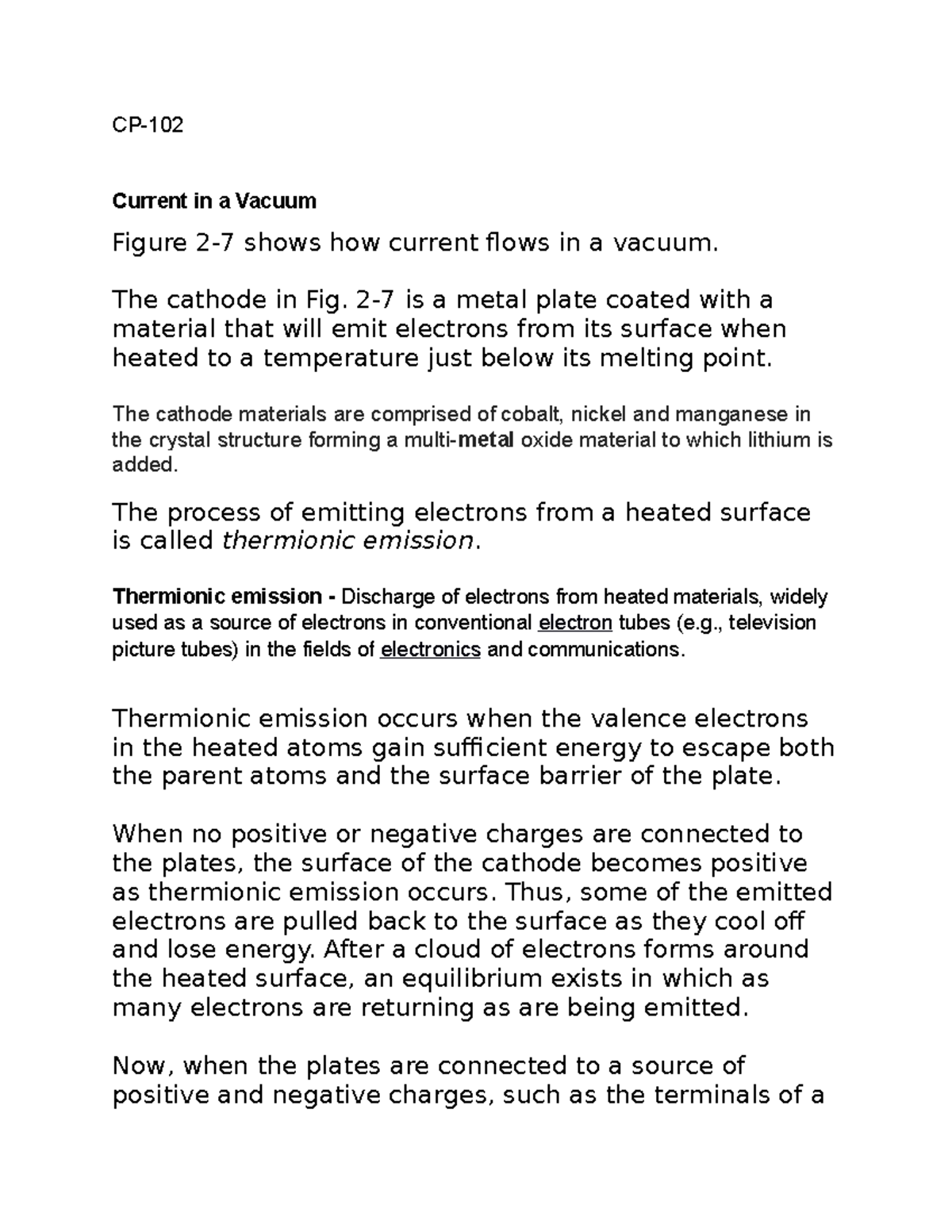 thermionic-emission-2-7-unit-of-current-ampere-cp-current-in-a