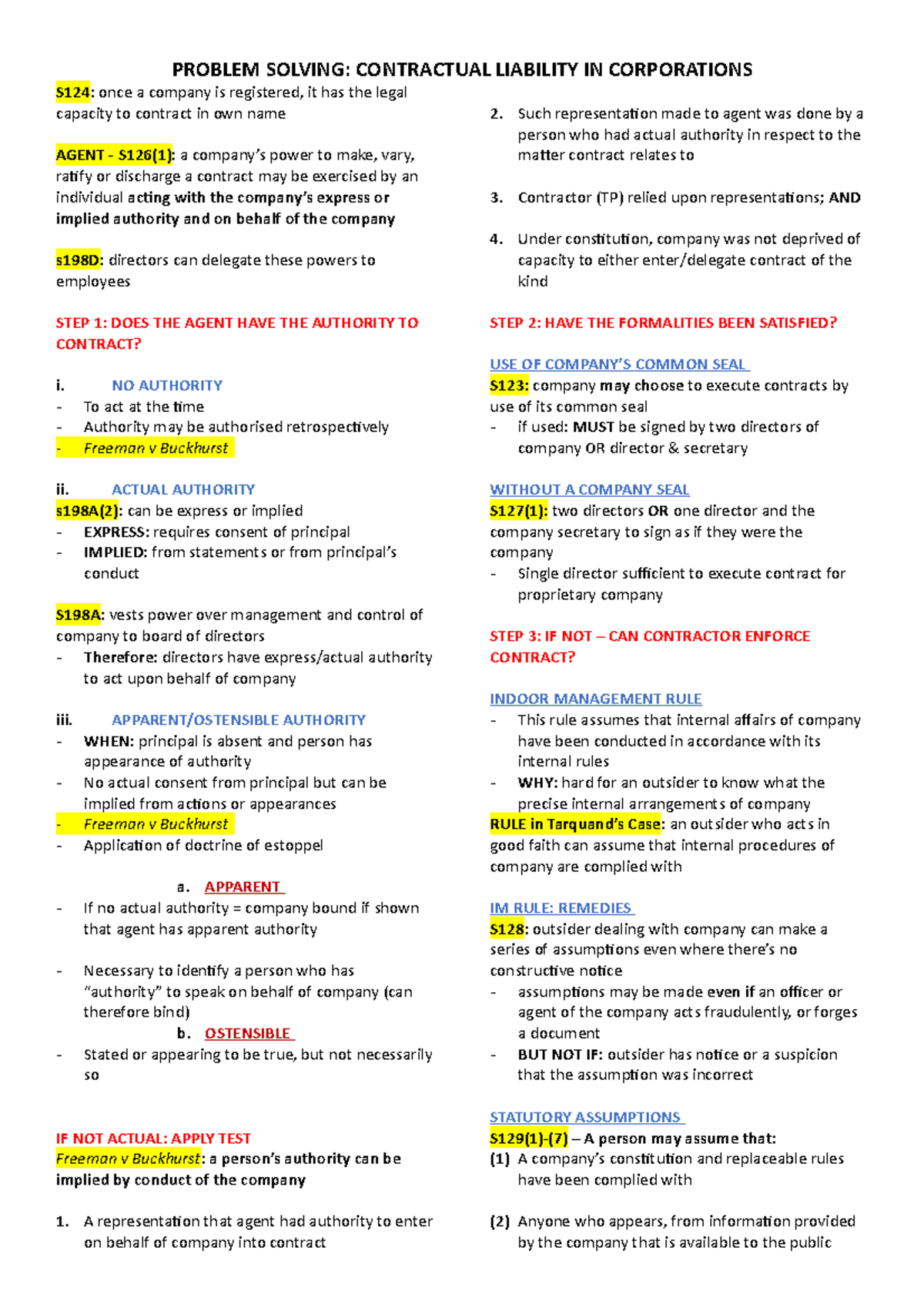 7. PS Contractual Liability PROBLEM SOLVING CONTRACTUAL LIABILITY