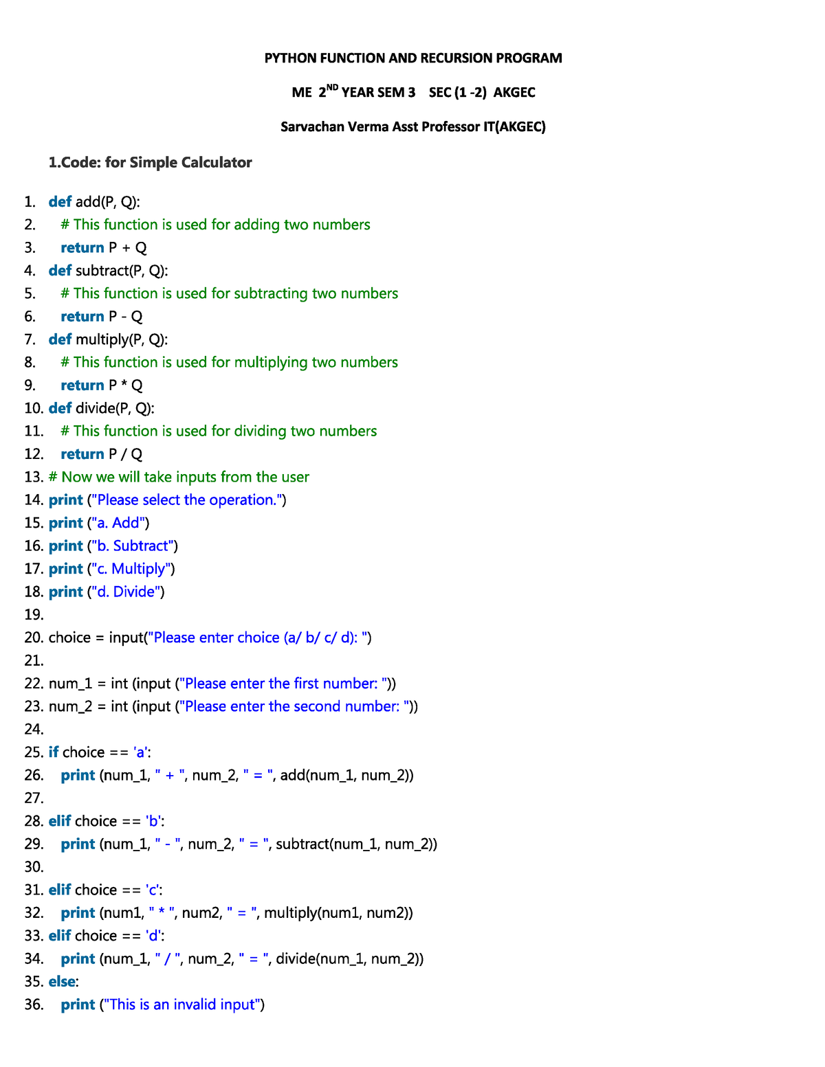 Python 3 - Bbb - Python Programing - Studocu