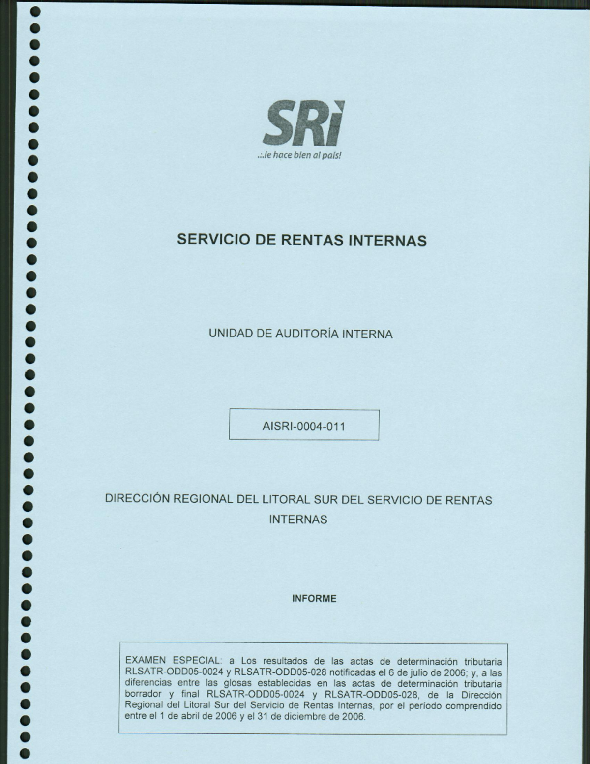 EE Resultados Actas De Determinaci N Tributaria - Contabilidad - Studocu