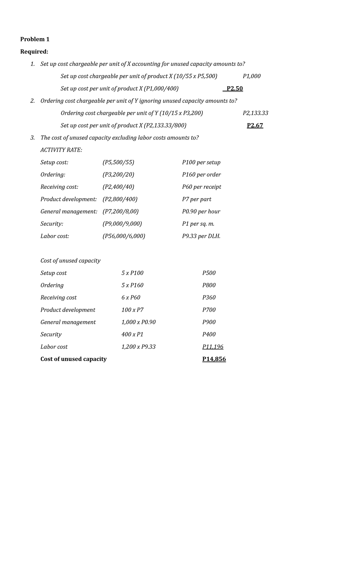 What Is A Set Up Cost