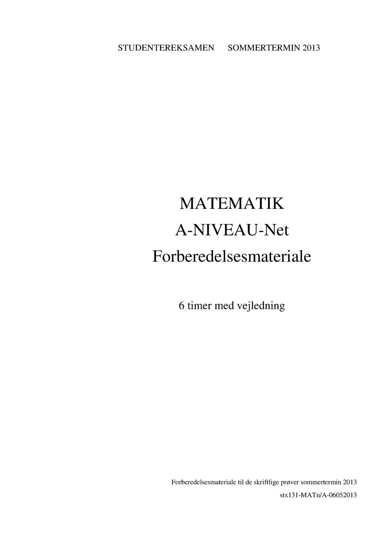 Noter 1- MATn A-06052013 Forberedelsesmateriale Til Funktioner Af To ...