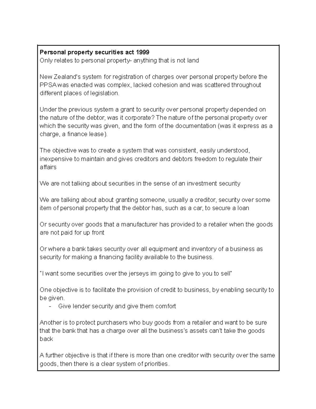 PPSA - 2021 Personal Properties Securities Act - Personal property ...