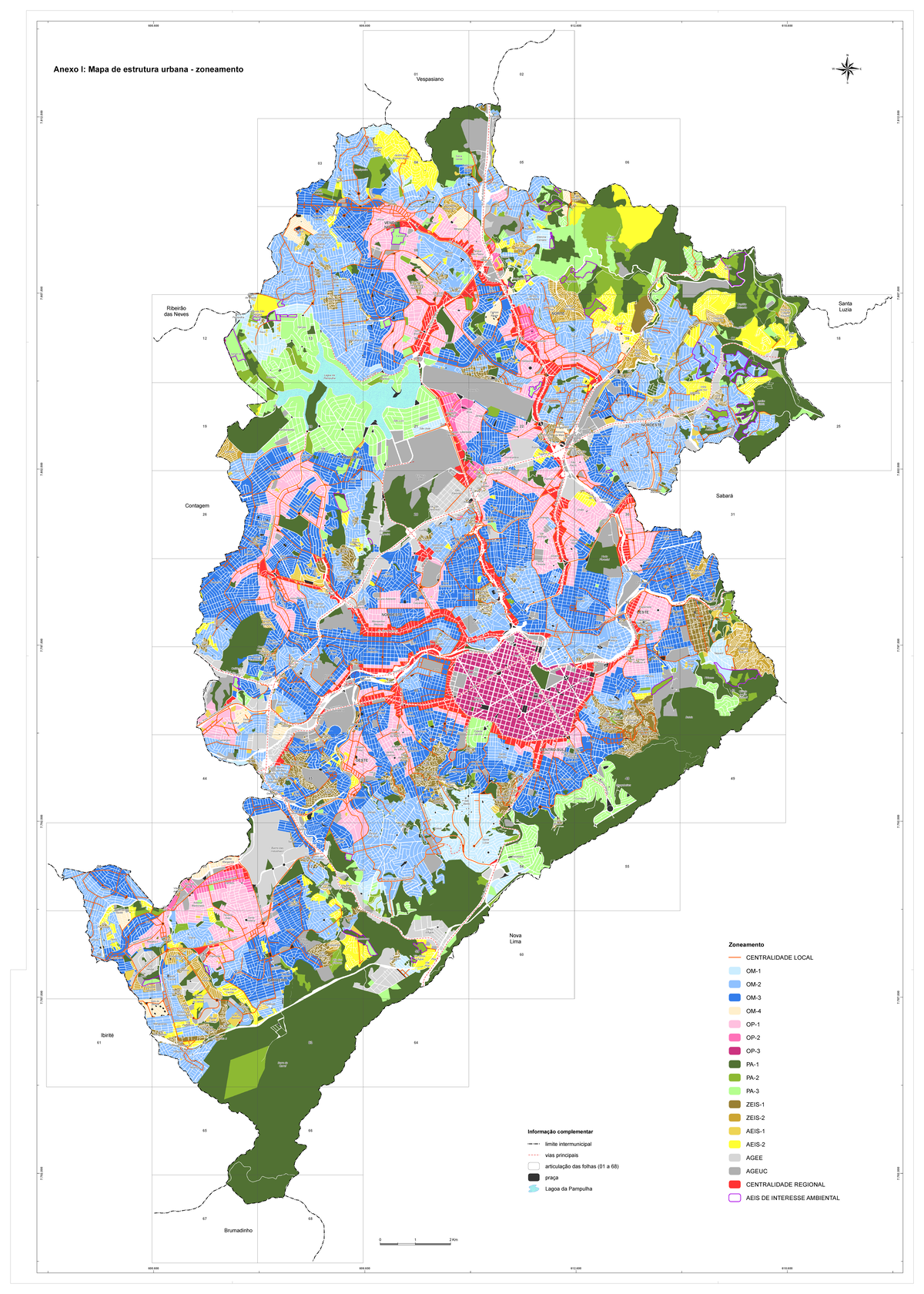Lei11181 01 anexo i mapa de estrutura urbana zoneamento
