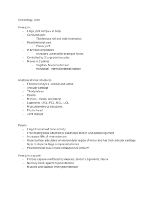 Kinesiology - Hip - Lecture Notes 36 - Kinesiology Hip Hip Labrum And ...