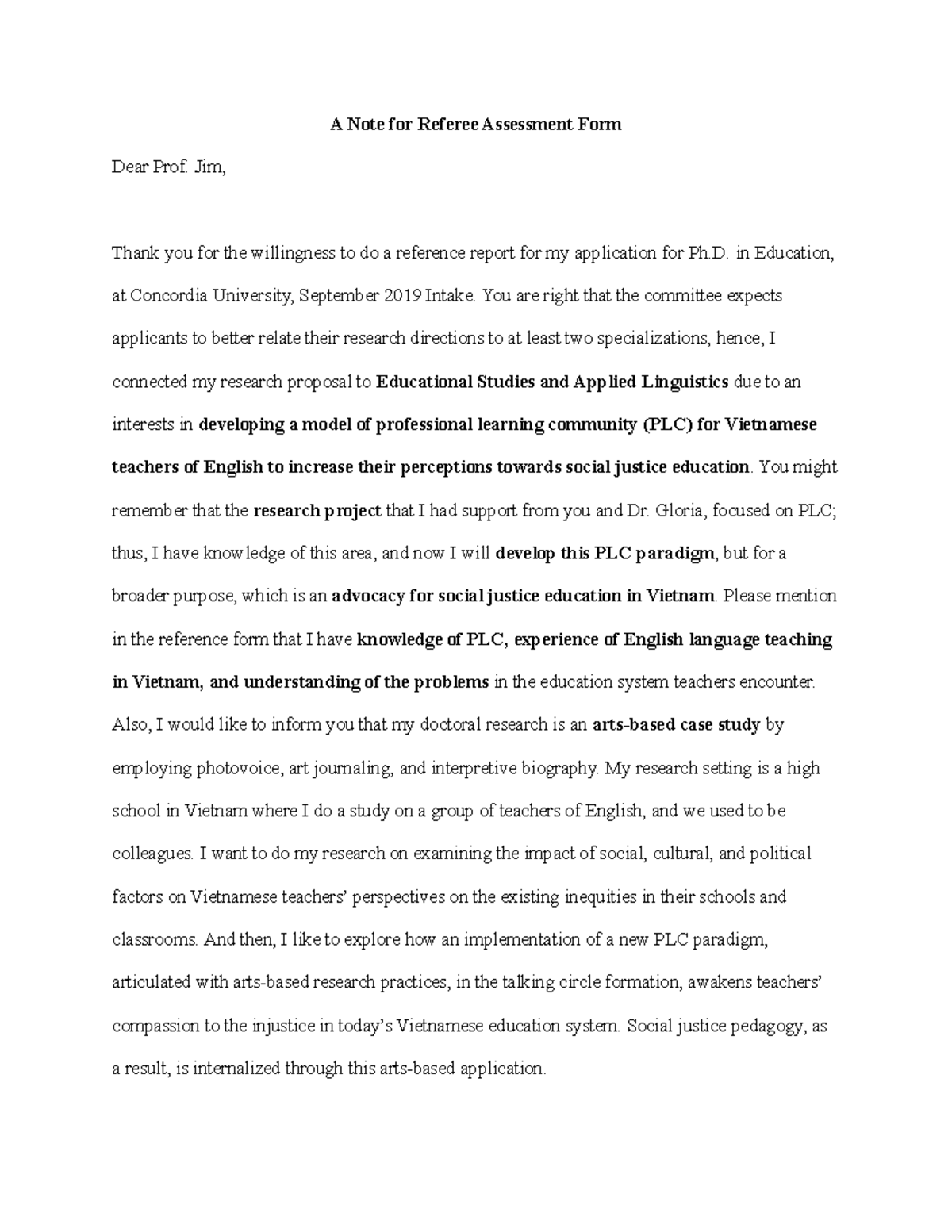 6. A-Note-for-Referee-Assessment-Form-Dr which can help you improve phd ...