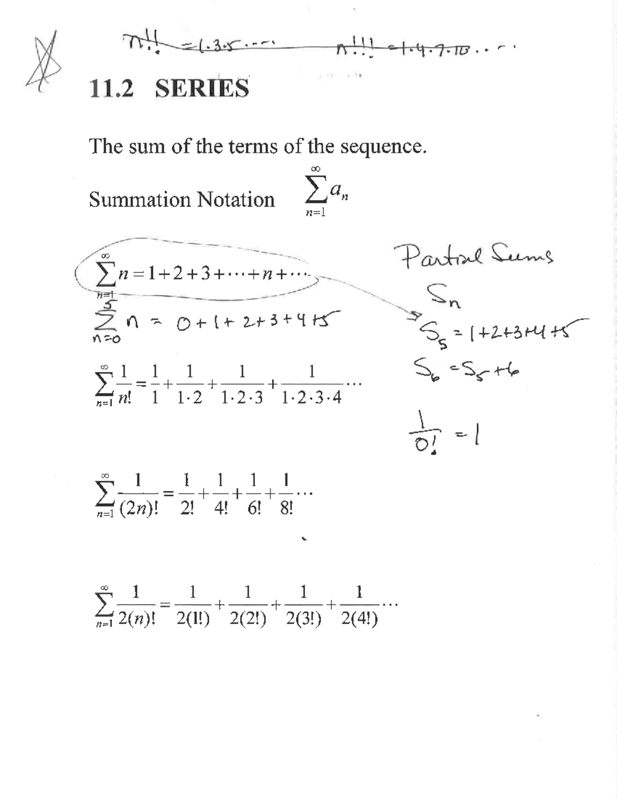 11.2 notes Series - 2% 11 SERIES The sum of the terms of the sequence ...