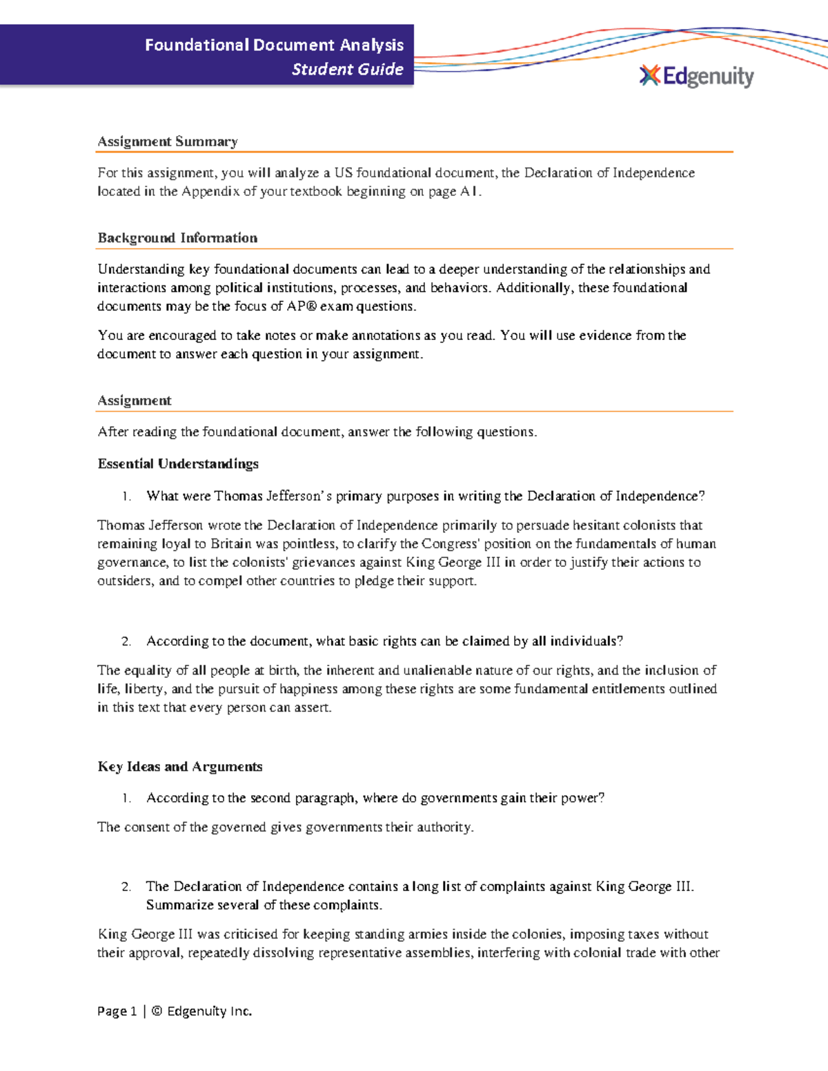I don't remember the name of this assignment - Page 1 | © Edgenuity Inc ...