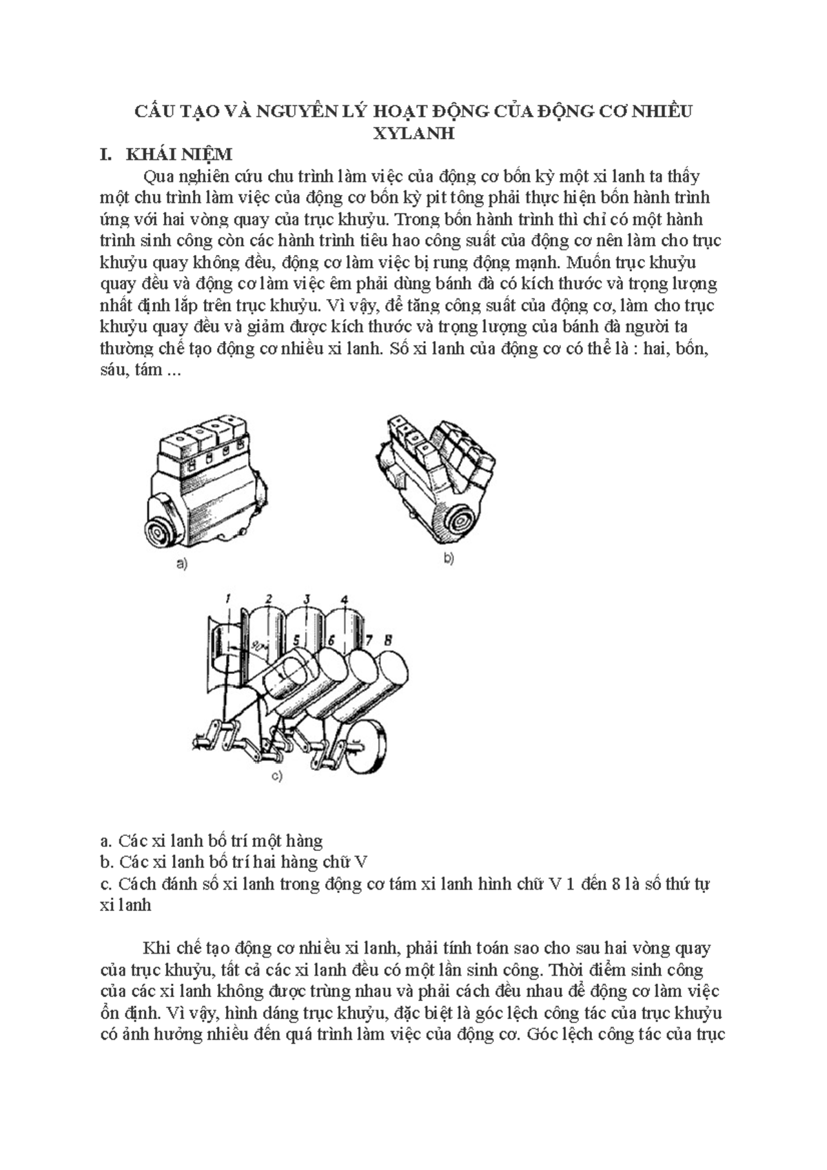 CẤU TẠO VÀ Nguyên LÝ HOẠT ĐỘNG CỦA ĐỘNG CƠ NHIỀU Xylanh - CẤU TẠO VÀ ...