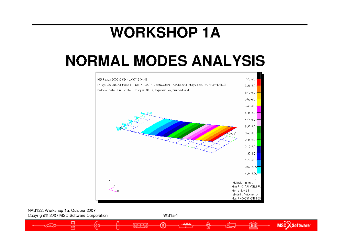 Análise modal - NAS122, Workshop 1a, October 2007 WORKSHOP 1A NORMAL ...