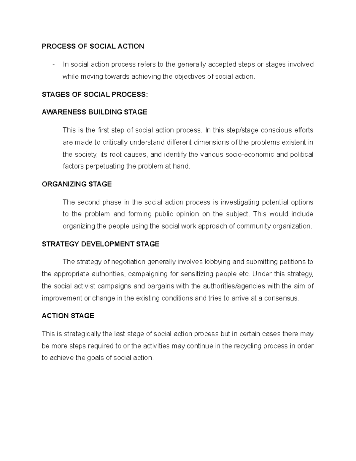 Process of social action Process of Social Action Communication UCC