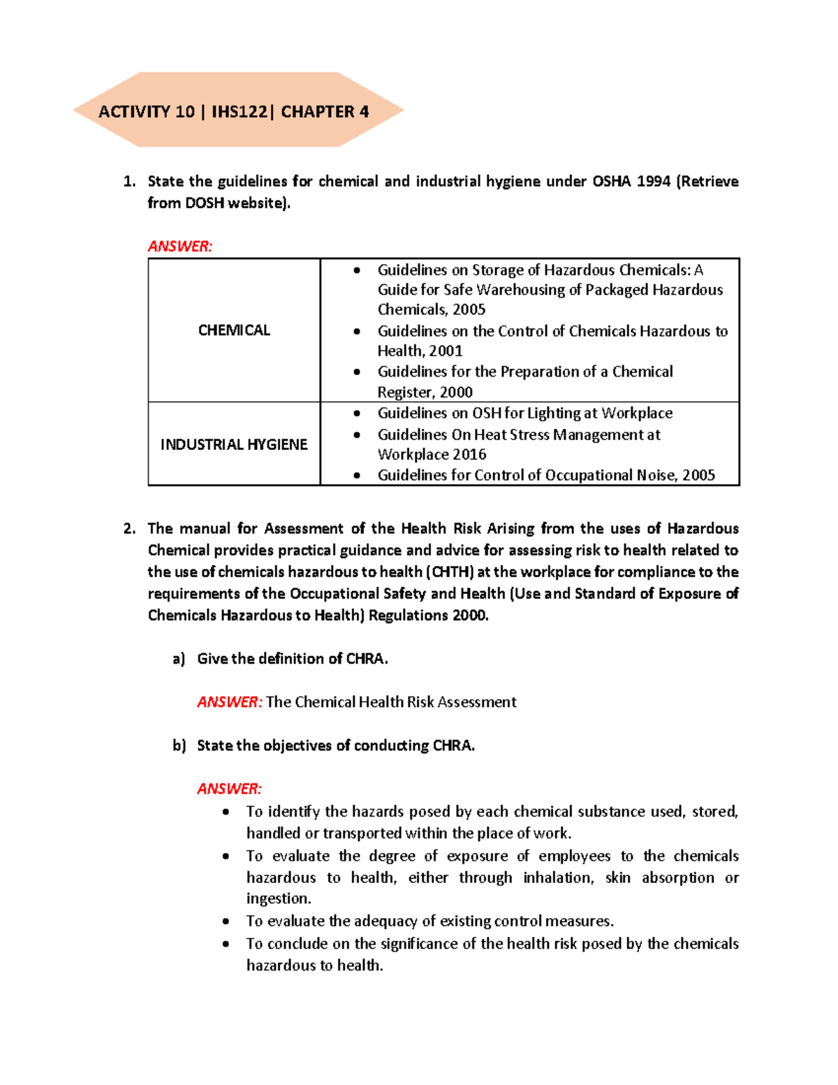 Activity 10 IHS122 Chapter 4 ACTIVITY 10 IHS122 CHAPTER 4 1. State