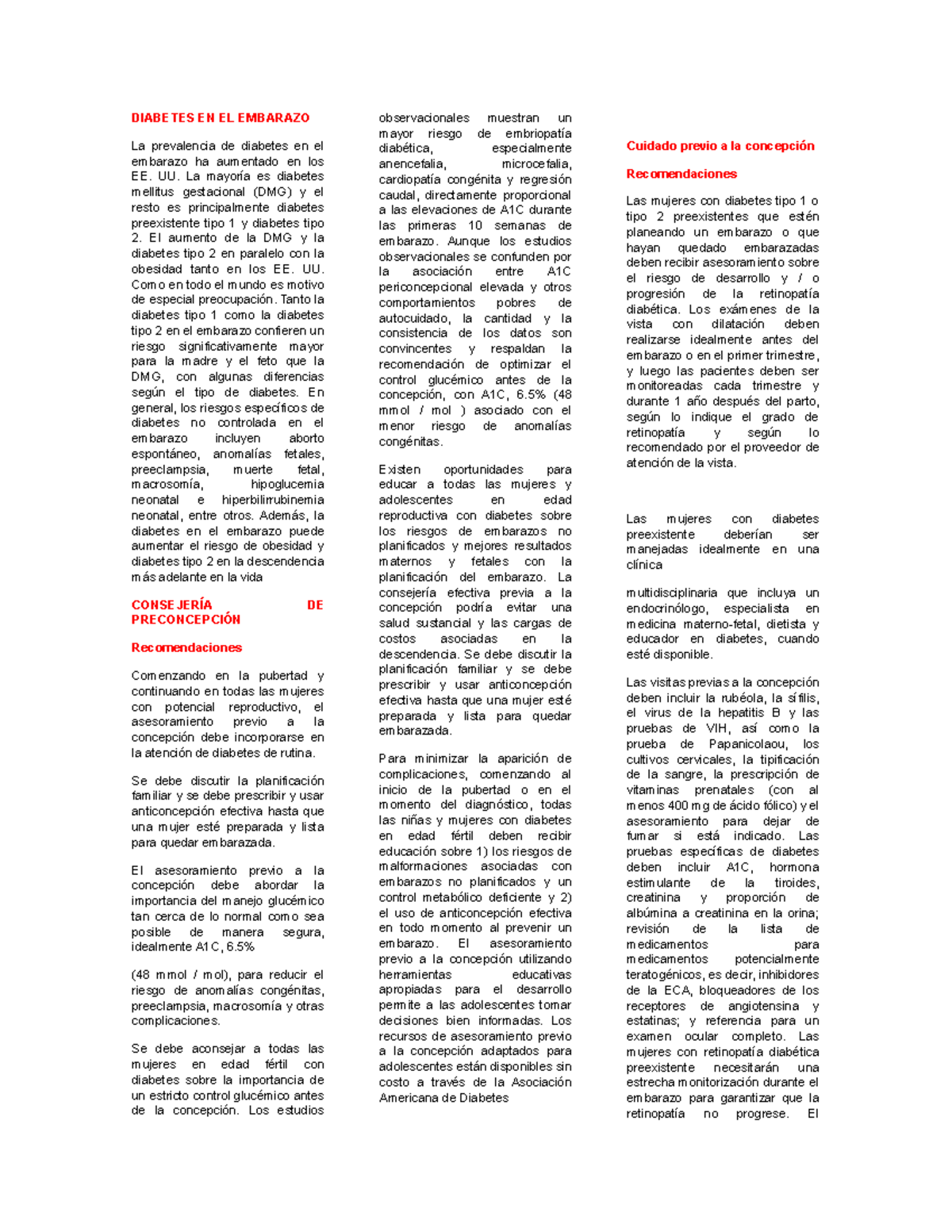 asesoramiento de reducción de riesgos para diabetes