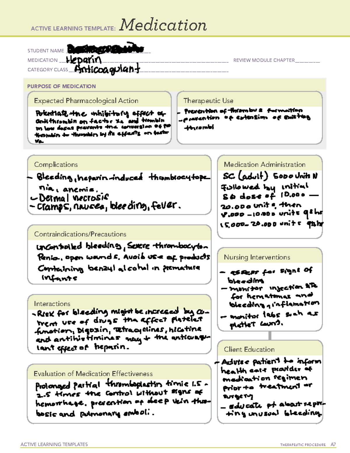 Active Learning Template medication - ACTIVE LEARNING TEMPLATES ...