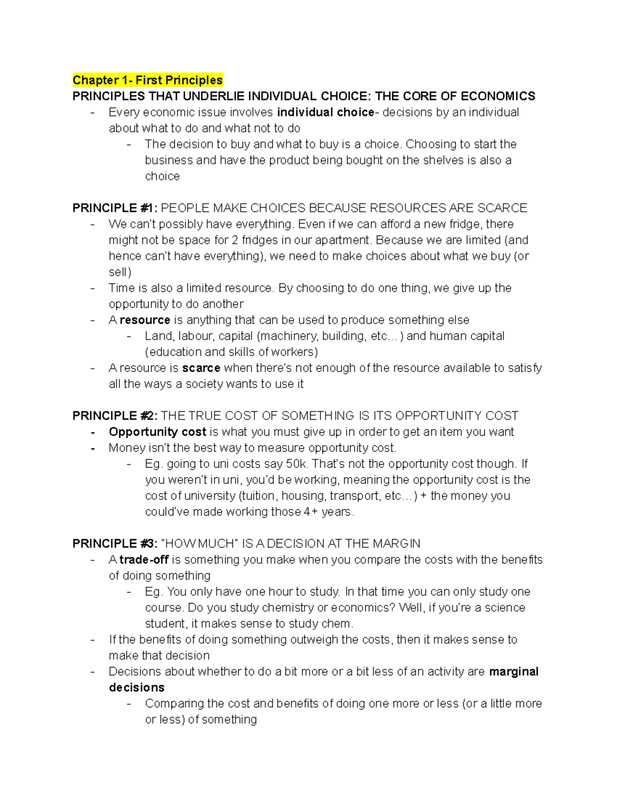 Master Note 1st EXAM - These are notes summarizing ECN 104 ...