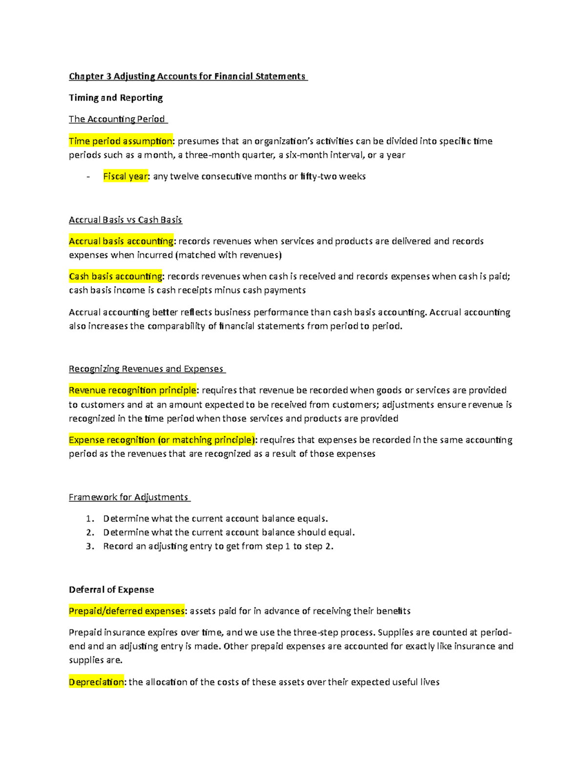 Chapter 3 Adjusting Accounts For Financial Statements Chapter 3