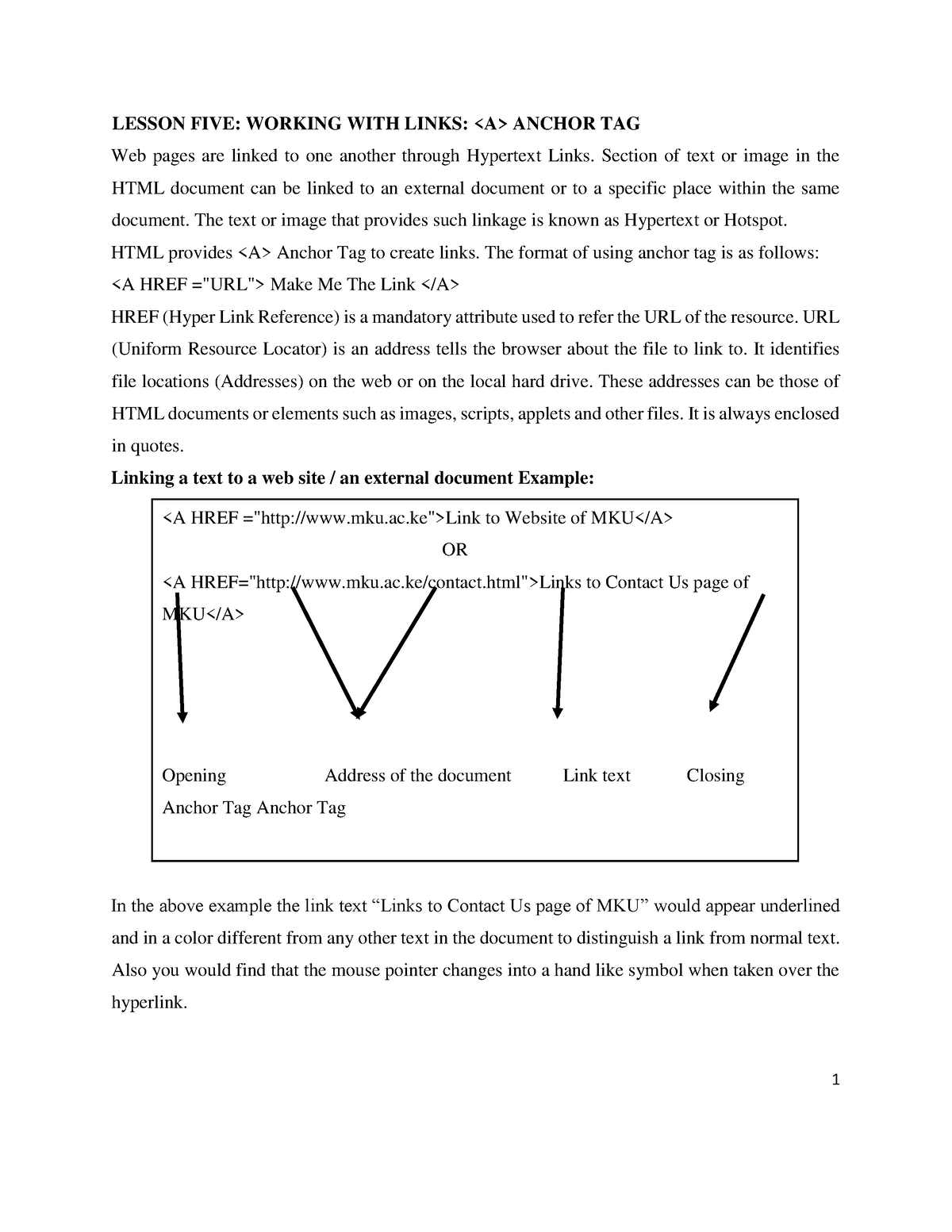 lesson-5-links-summary-notes-lesson-five-working-with-links