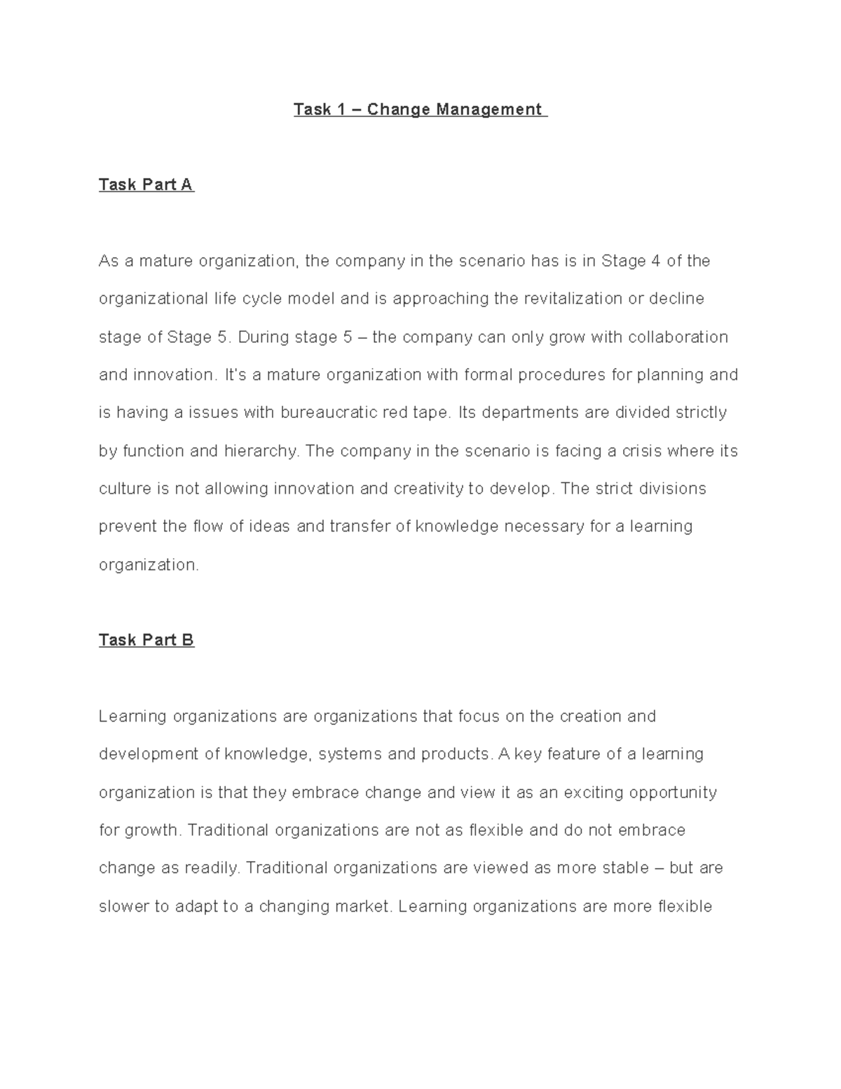 change-management-exam-grade-task-1-change-management-task-part-a