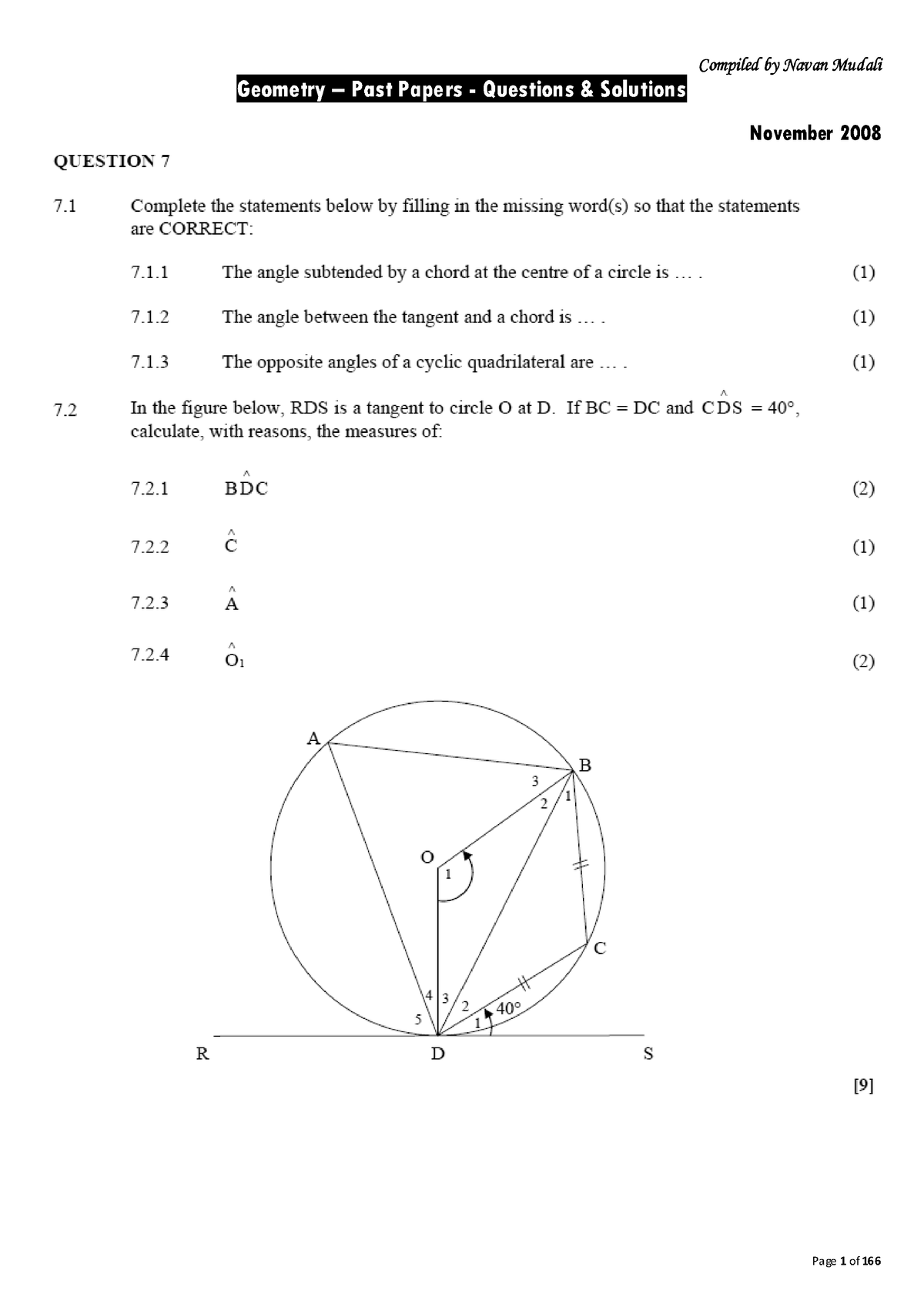 G11 Euclidean Geometry Past Papers - EDUC1227 - Studocu