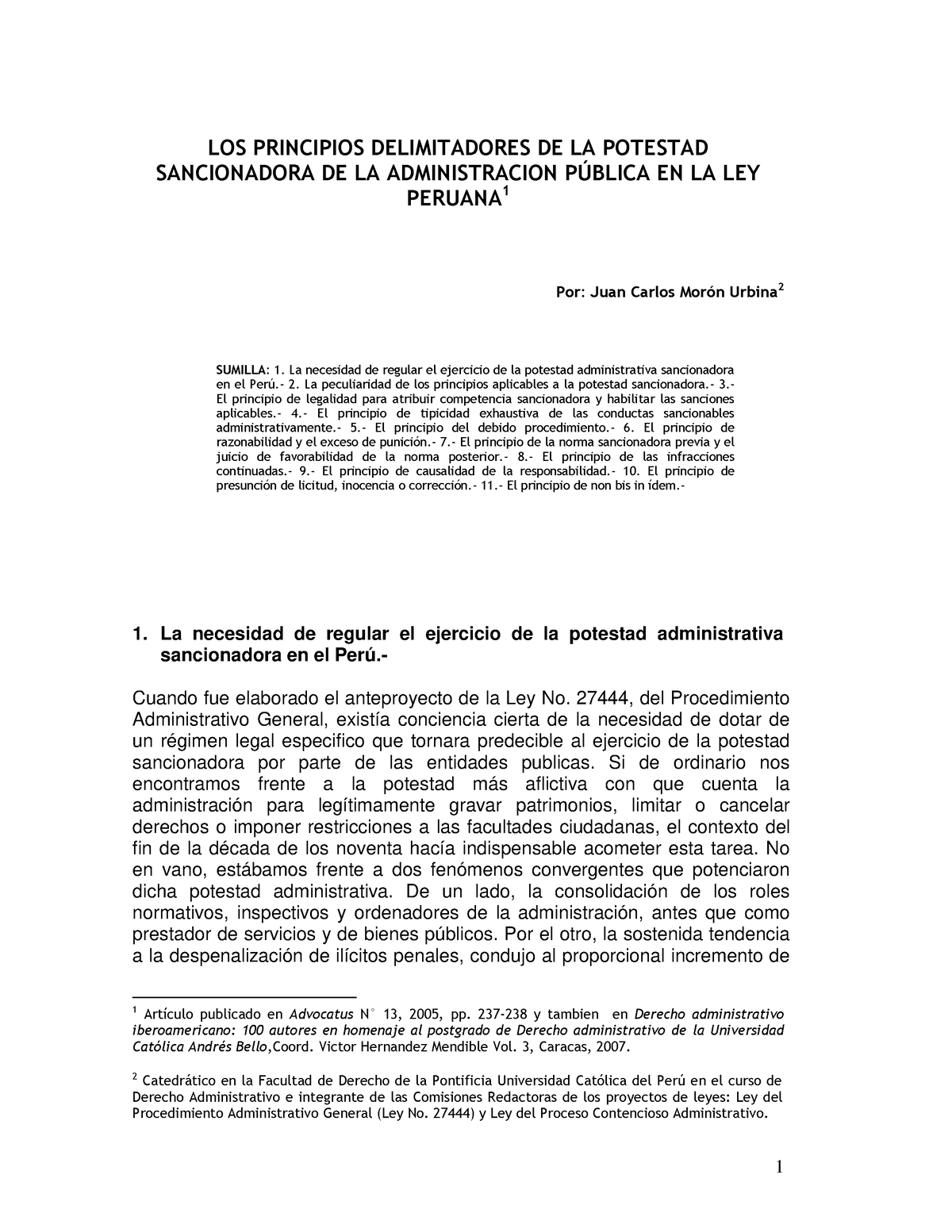 LEC Sesion 5 Los Principios Limitadores De La Potestad Sancionadora ...