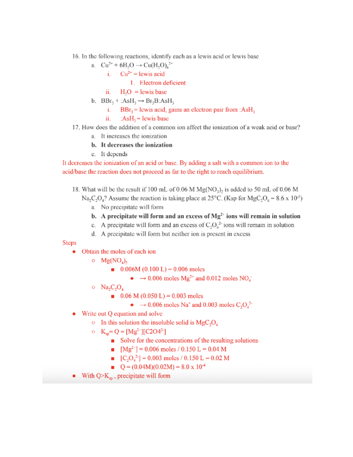 Gen chem 12 - Step by Step Dissociations - For (1):ā1/2= þĀ(2)ý = 930 − ...