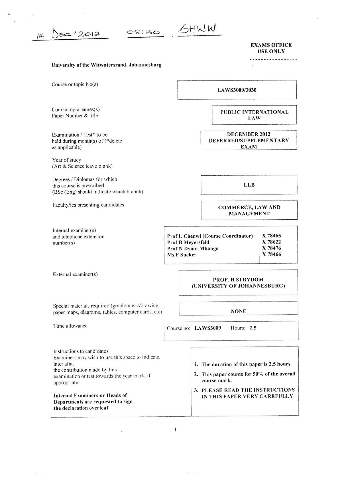 Pil Exam 2012 - Very Helpful Must Use! - Studocu