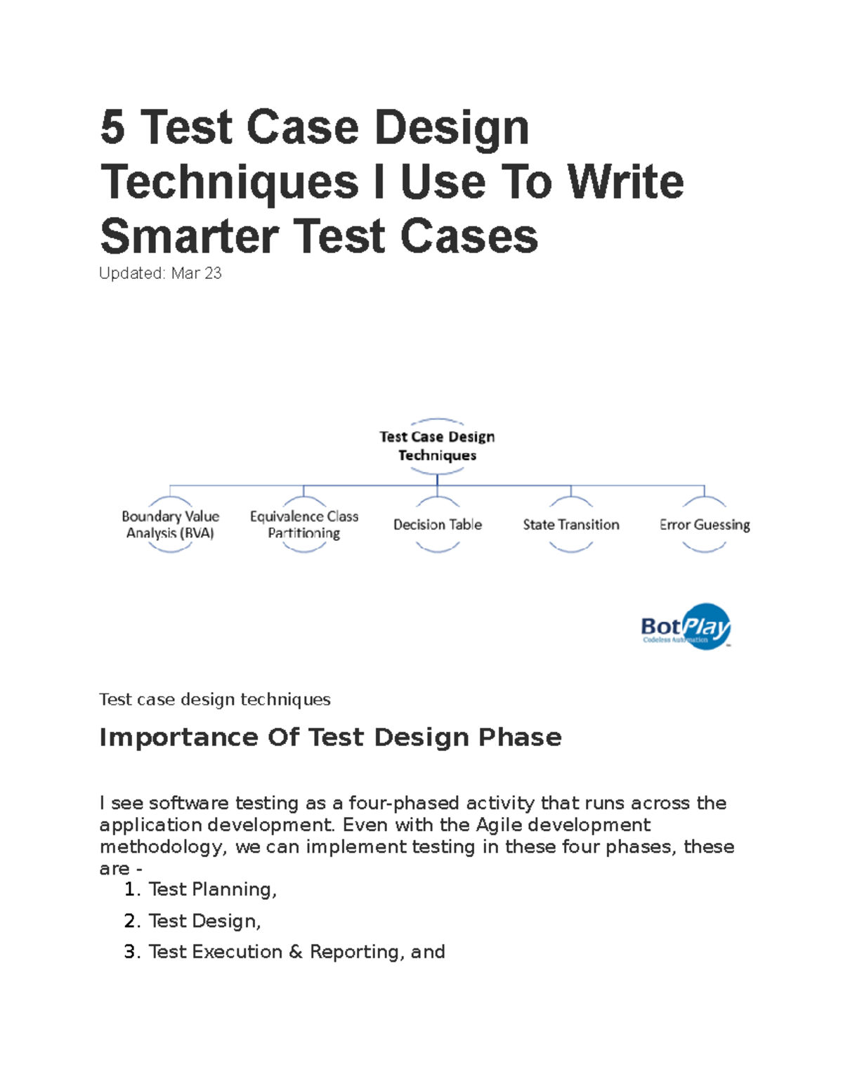 TESt case design techniques - 5 Test Case Design Techniques I Use To ...