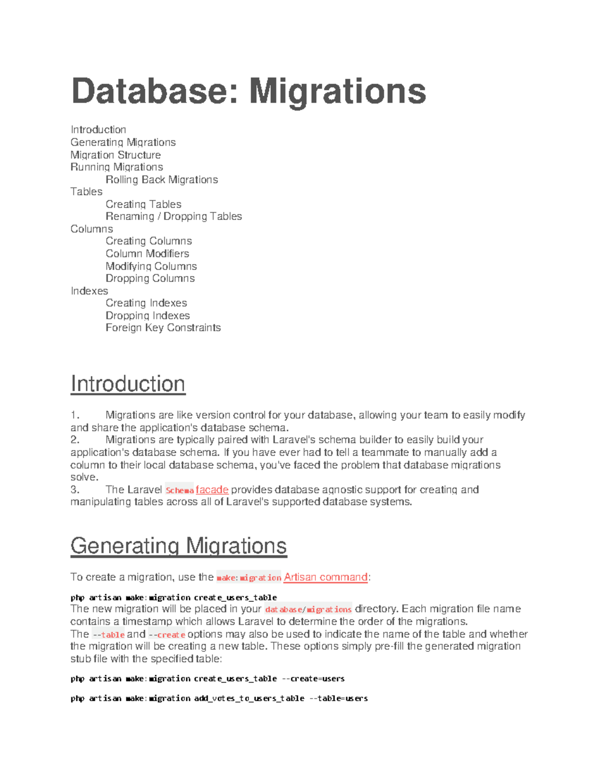 15MIgration Database - Database: Migrations Introduction Generating ...