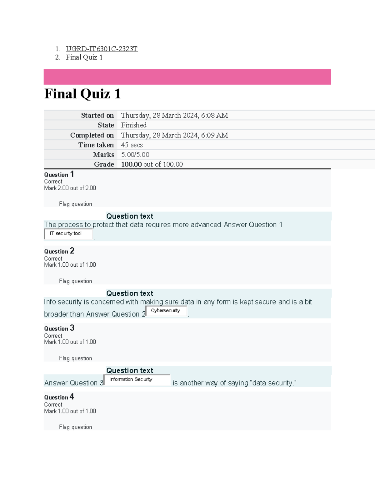 UGRD-IT6301C Information Assurance And Security 2 Final Quizzes - 1 ...