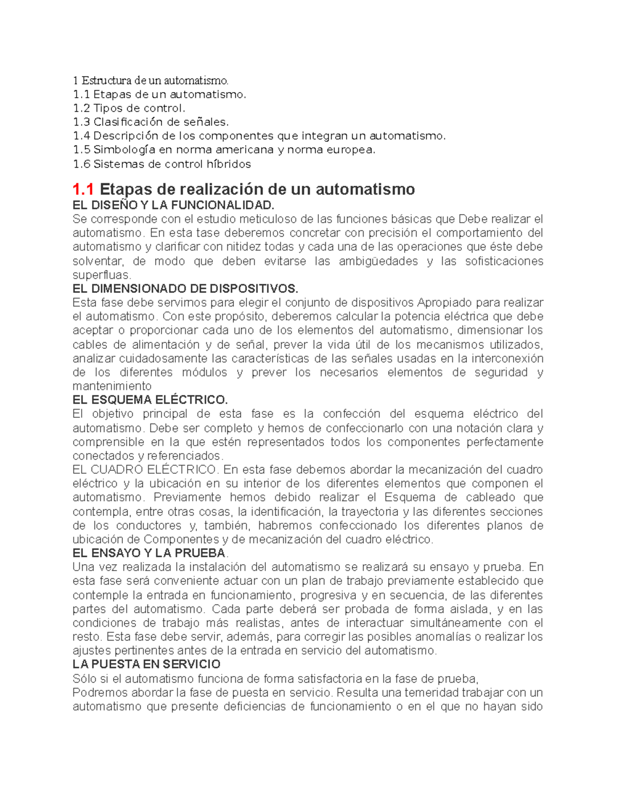 263302909 1 Estructura de Un Automatismo - 1 Estructura de un ...