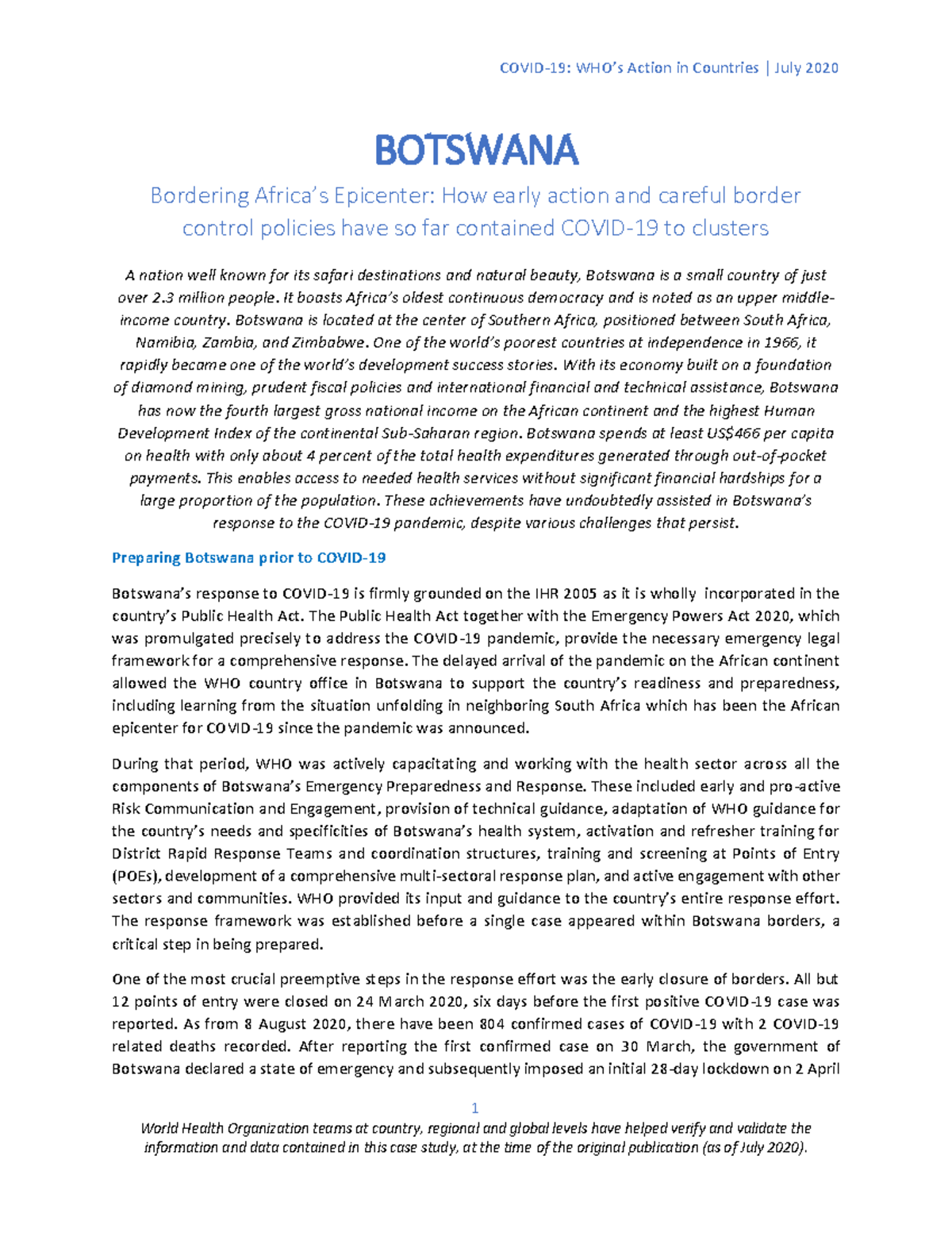 comparative case study on botswana and somalia