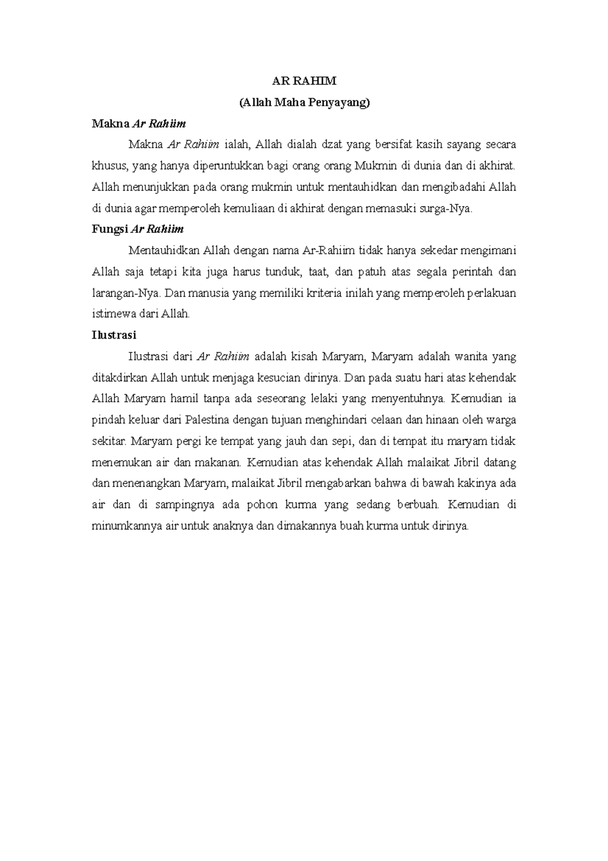 Asmaul Husna Ar Rahim - AR RAHIM (Allah Maha Penyayang) Makna Ar Rahiim ...