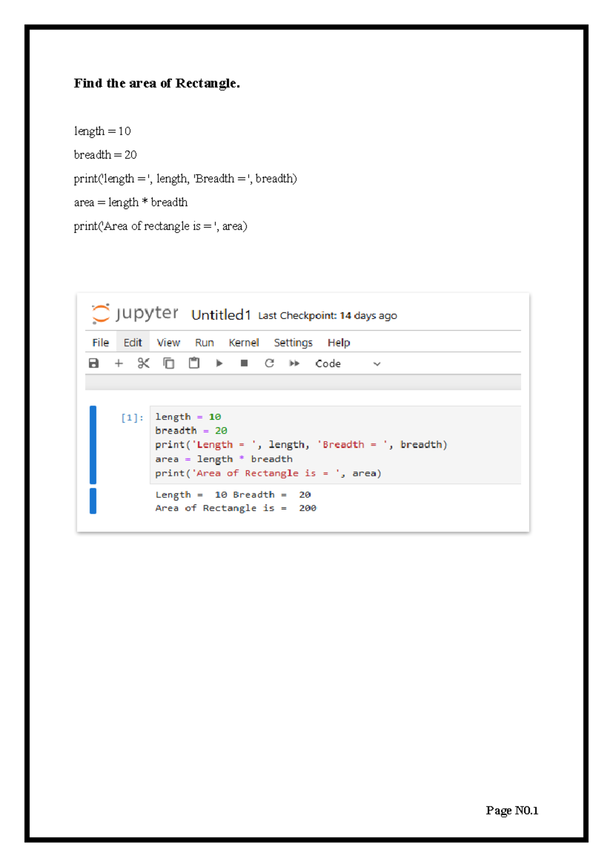 Pythonfile sana - python program file in anaconda - Find the area of ...