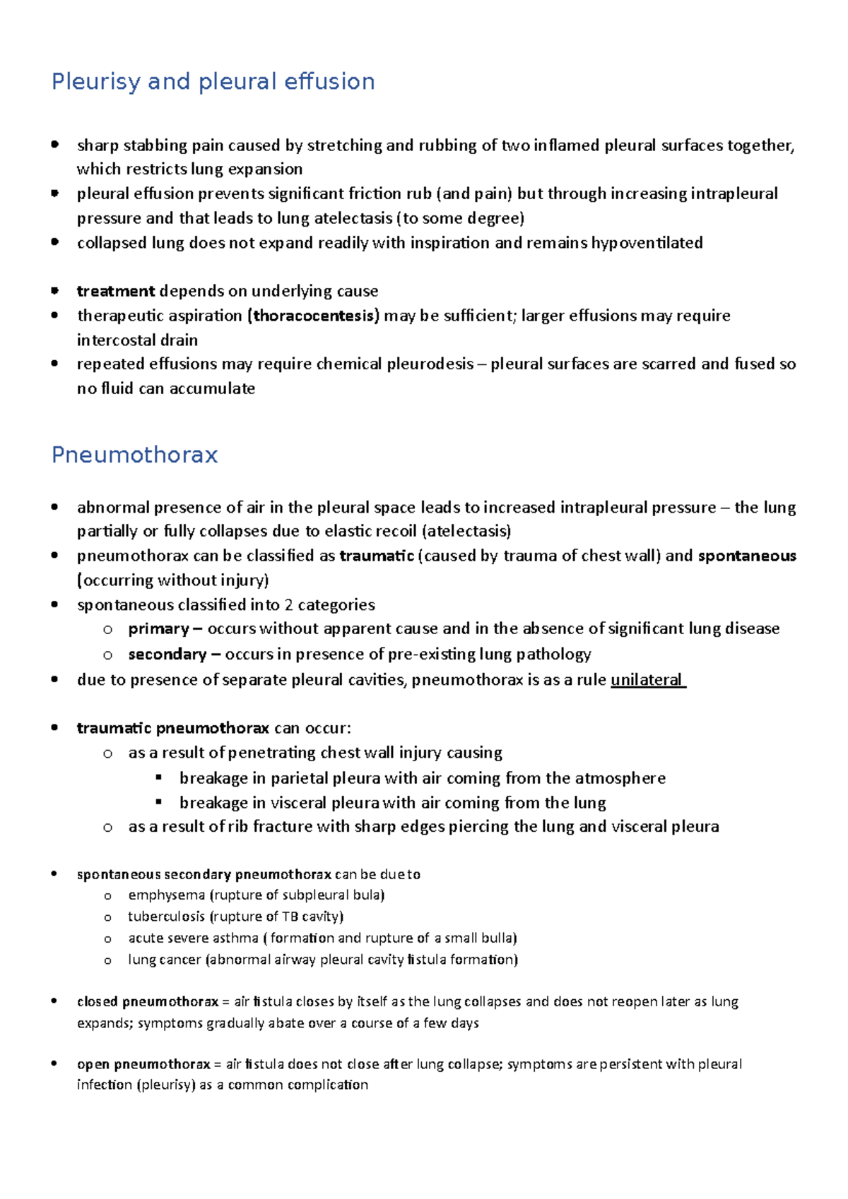 pleurisy-and-pleural-effusion-studocu