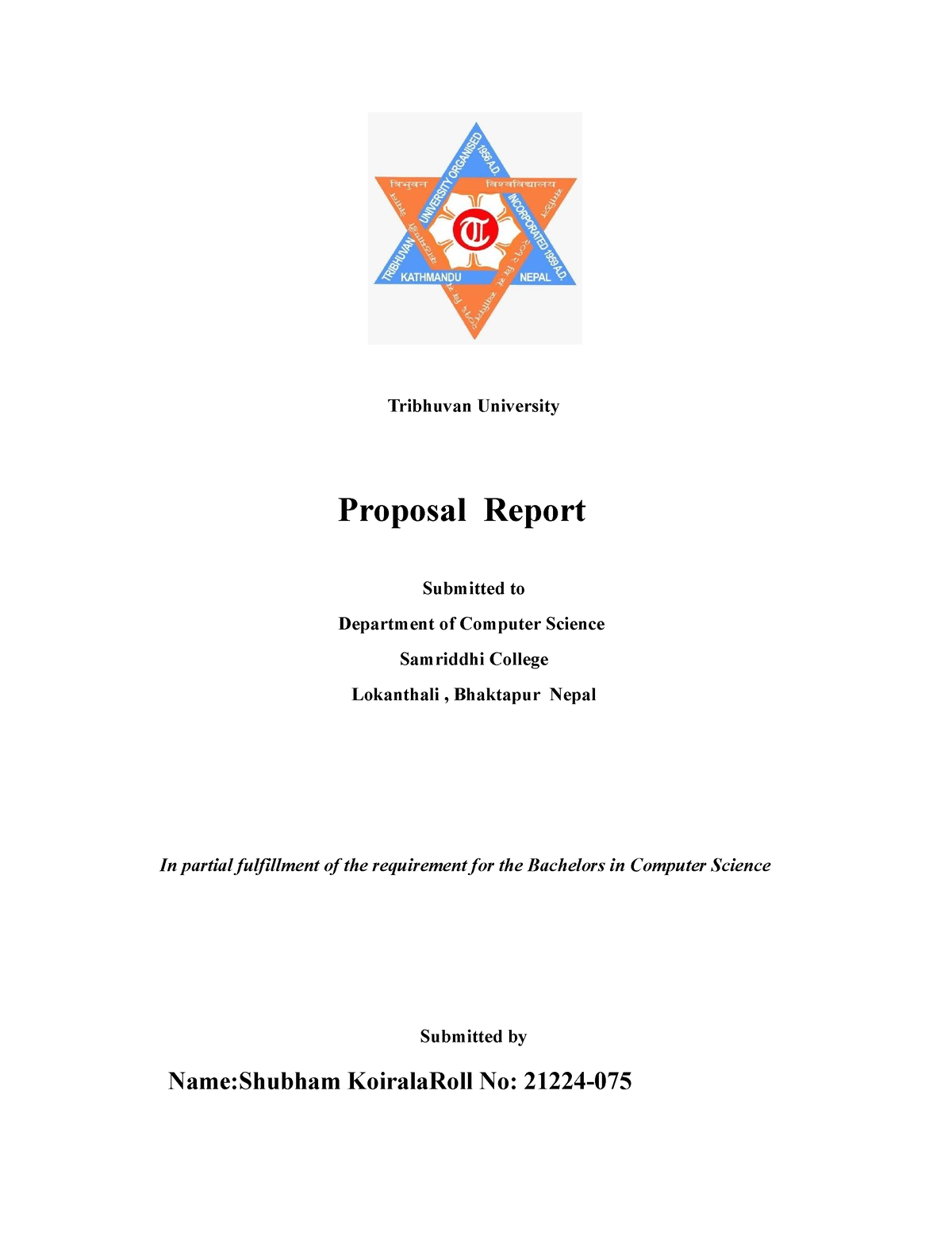 thesis proposal sample of tribhuvan university