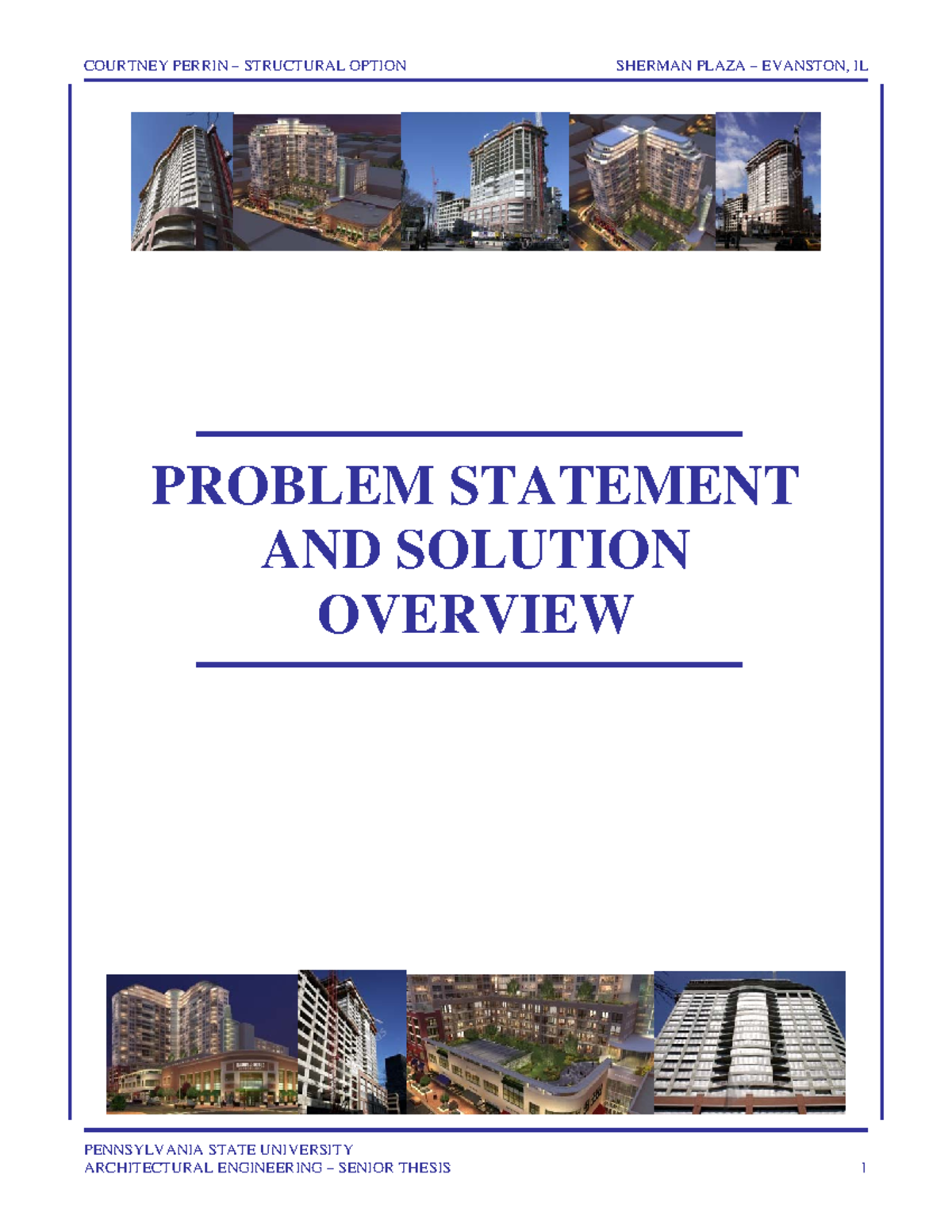 Problem Statement And Solution Overview - COURTNEY PERRIN – STRUCTURAL ...