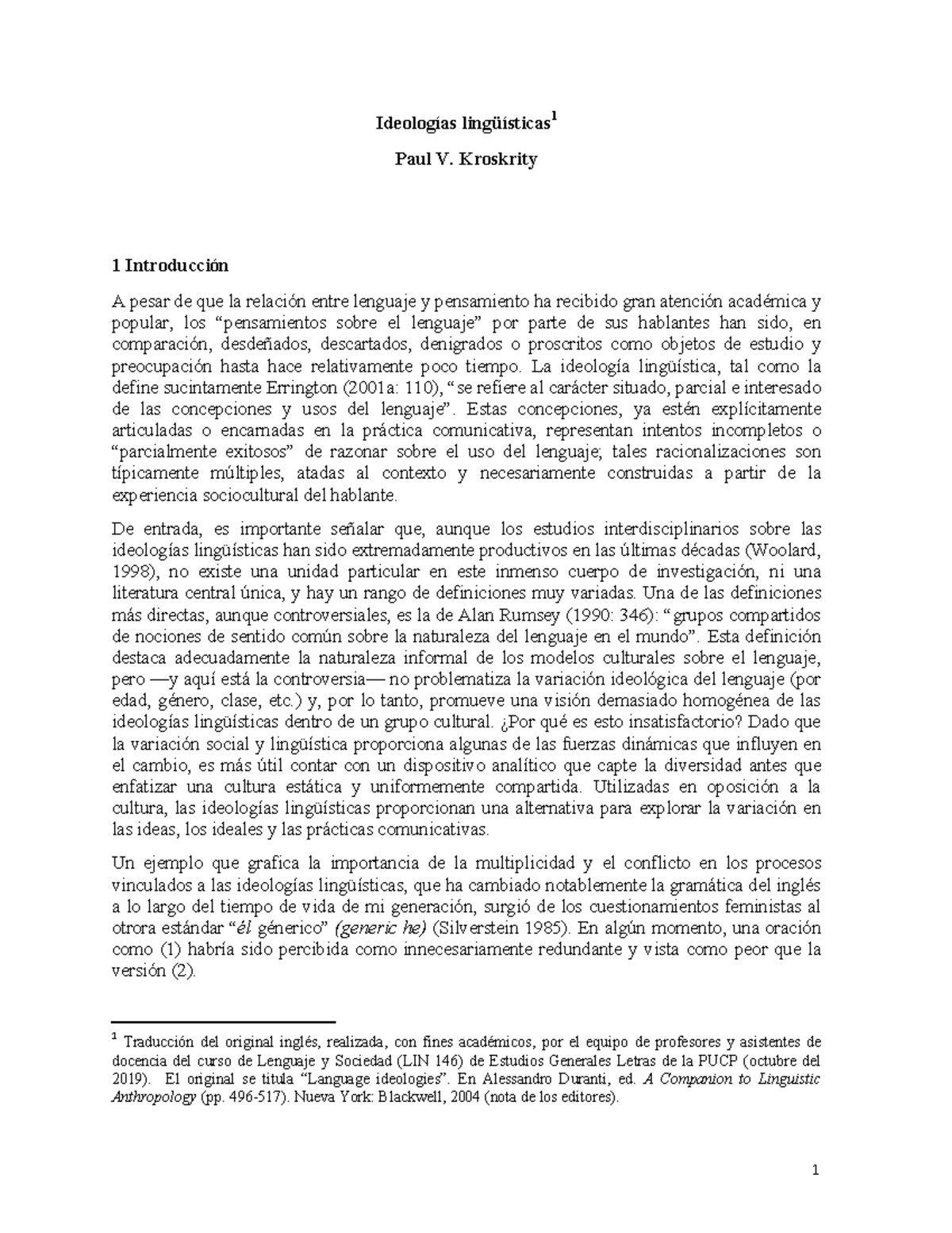 [S7] Kroskrity IL (2004 ) - Ideologías lingüísticas 1 Paul V. Kroskrity ...